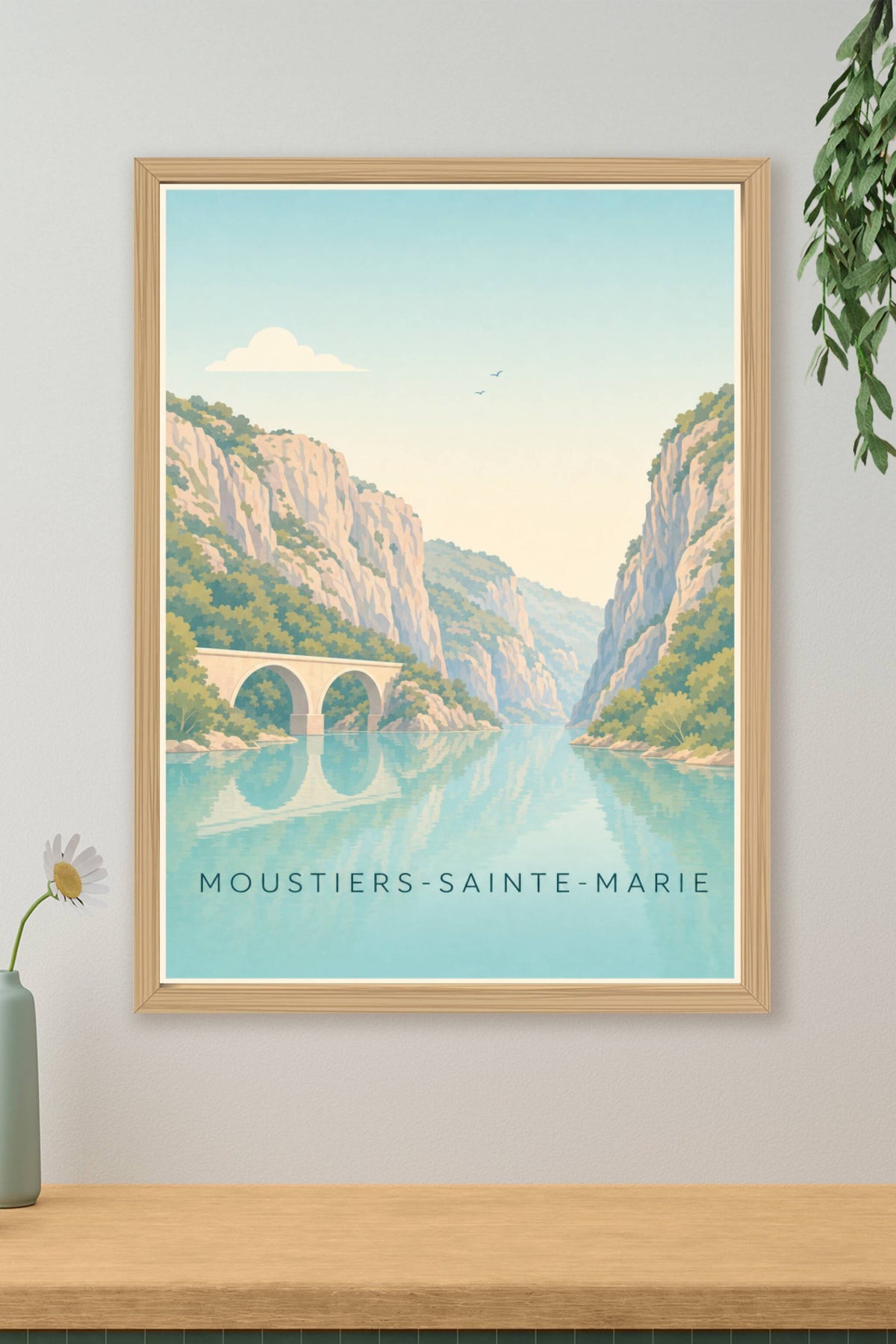 Affiche de Moustiers-Sainte-Marie, poster Gorges du Verdon