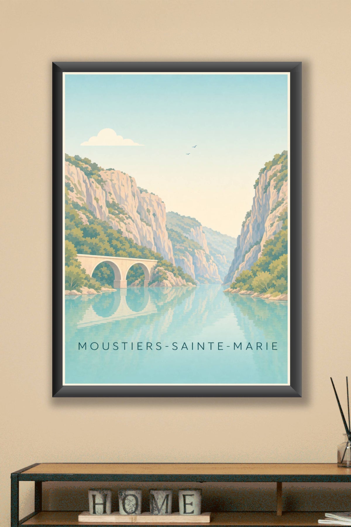 Affiche de Moustiers-Sainte-Marie, poster Gorges du Verdon