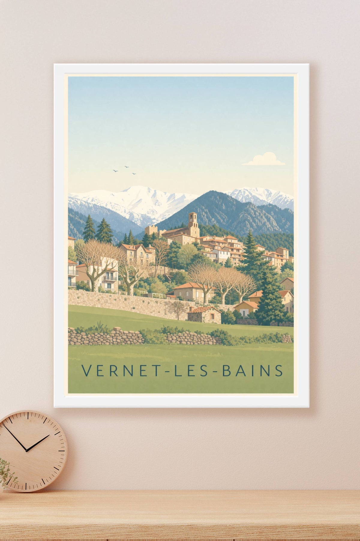 Affiche de Vernet-les-Bains, poster massif du Canigou