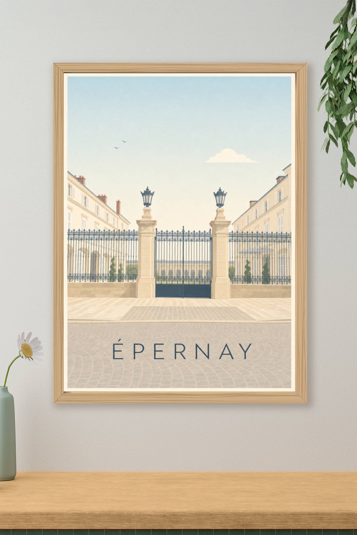 Affiche d'Épernay, poster grille de château