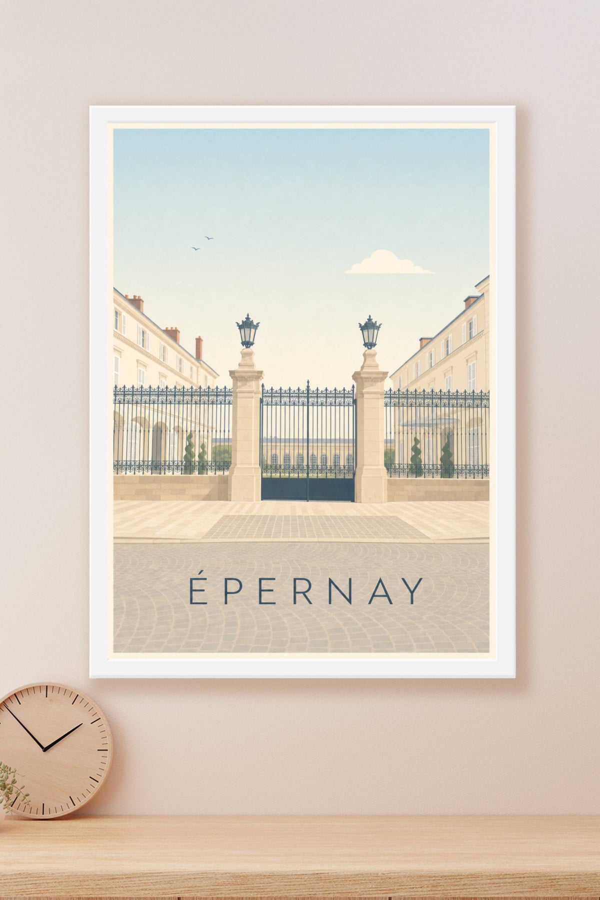 Affiche d'Épernay, poster grille de château
