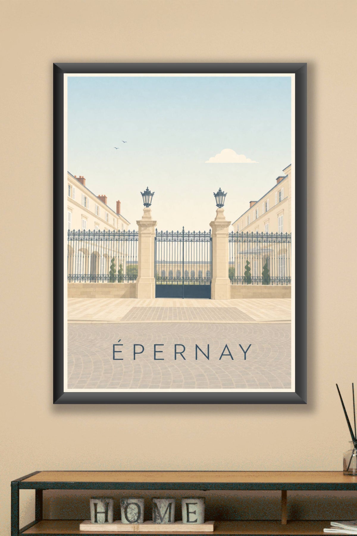 Affiche d'Épernay, poster grille de château