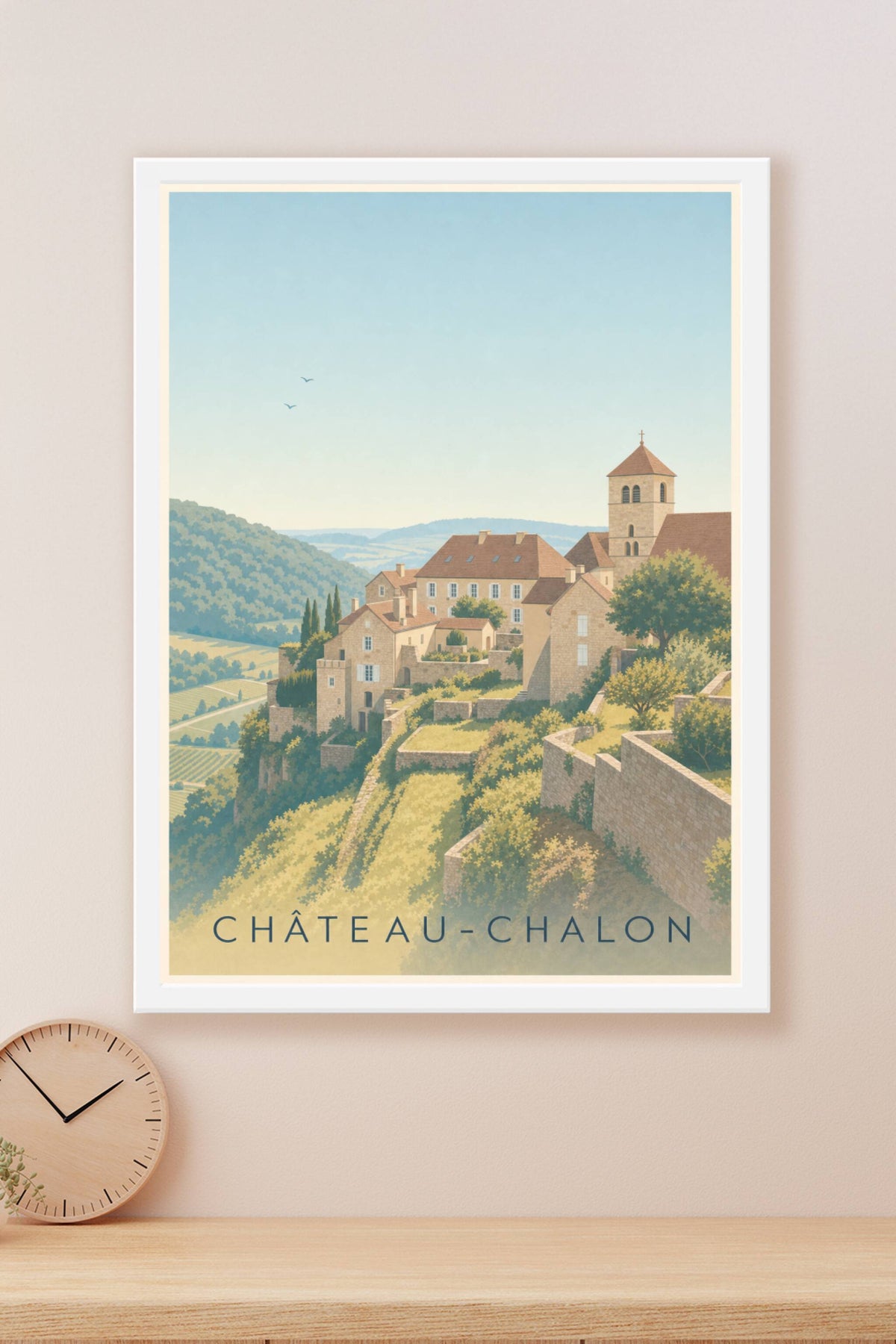 Affiche de Château-Chalon, poster village perché
