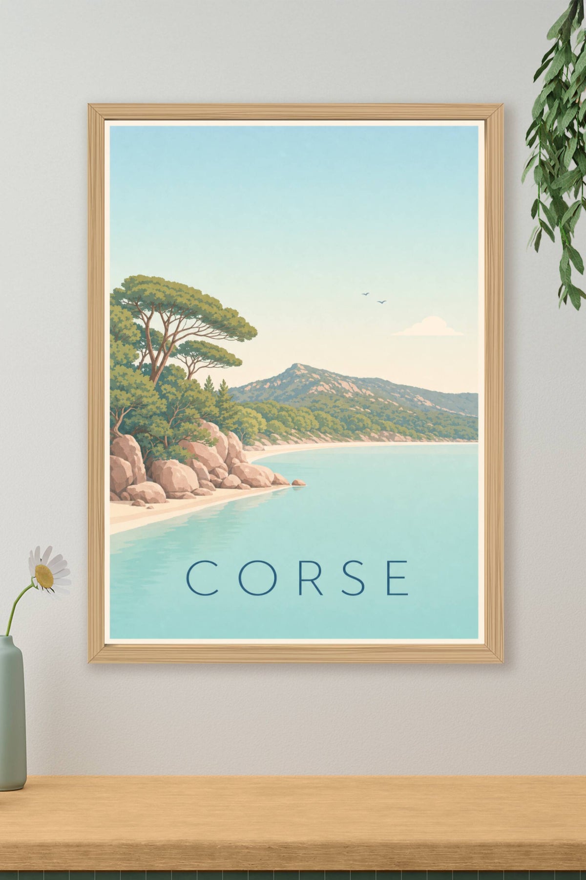 Affiche de Corse, poster paysage calme