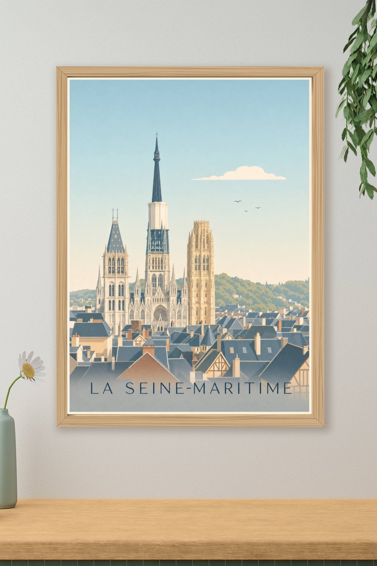Affiche de la Seine-Maritime, poster Rouen calme