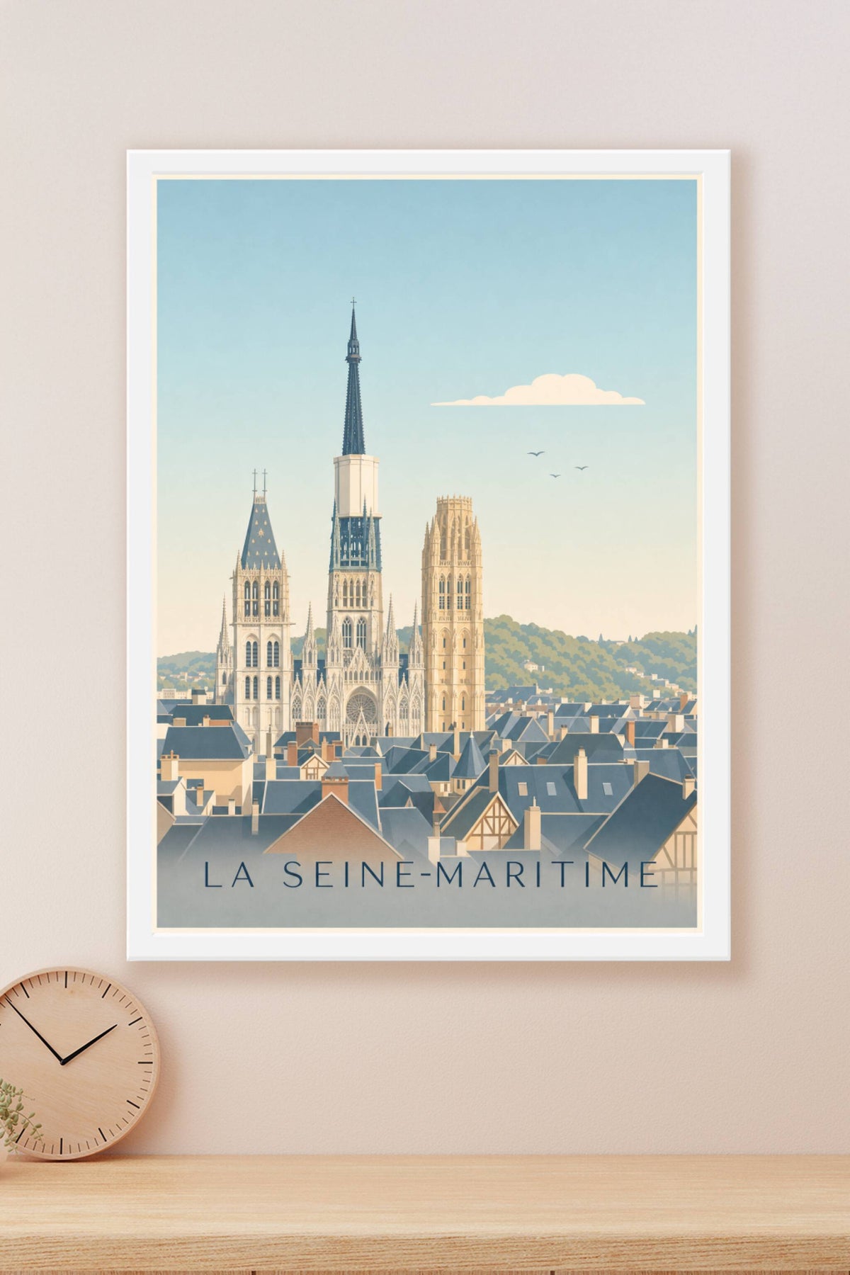 Affiche de la Seine-Maritime, poster Rouen calme