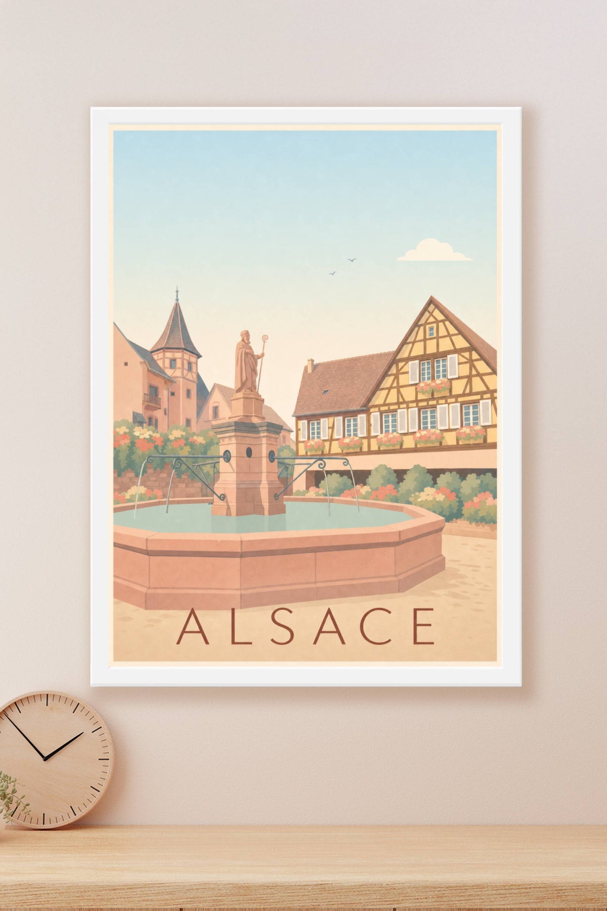 Affiche d'Alsace, poster tour médiévale