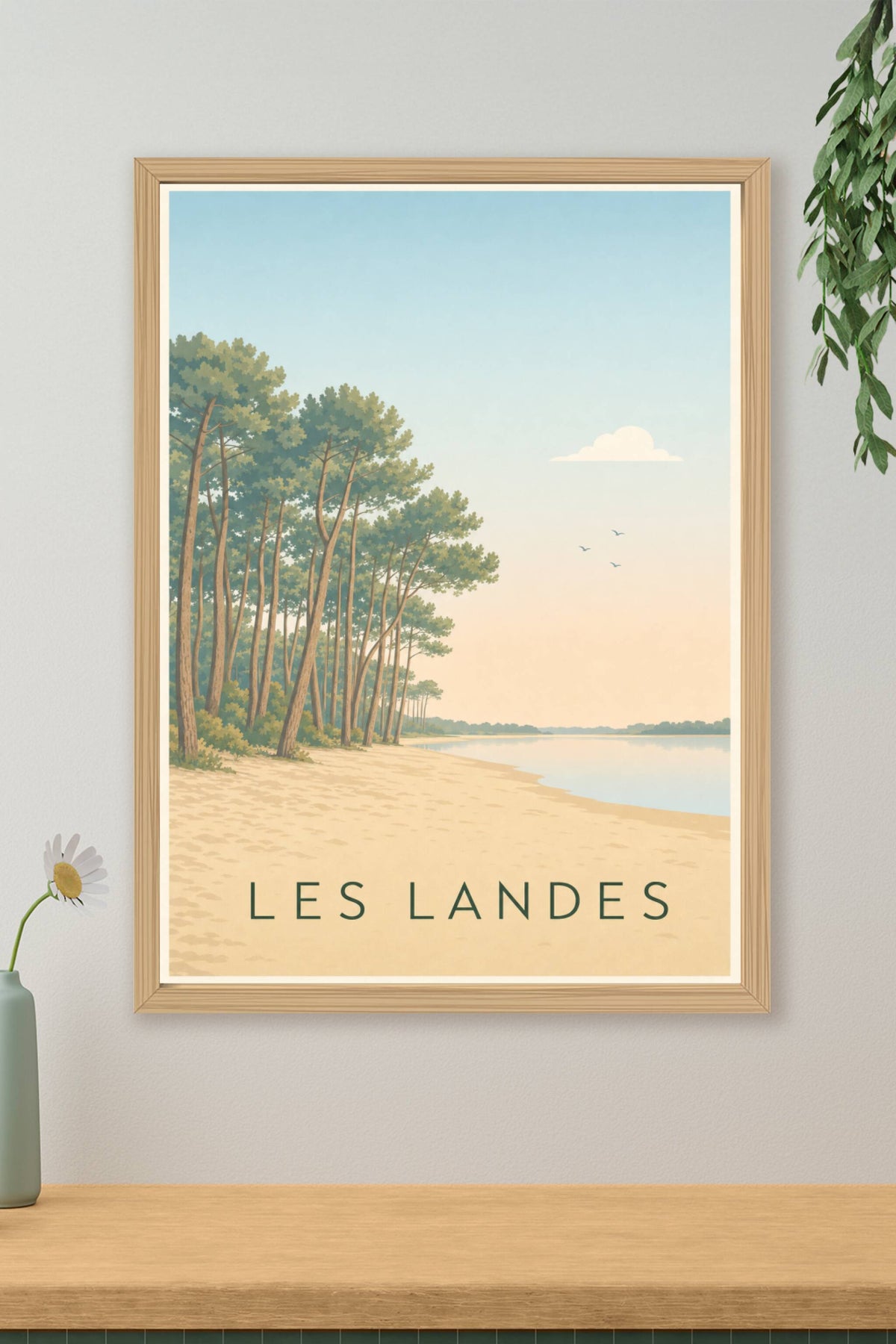 Affiche des Landes, poster courant d'Huchet