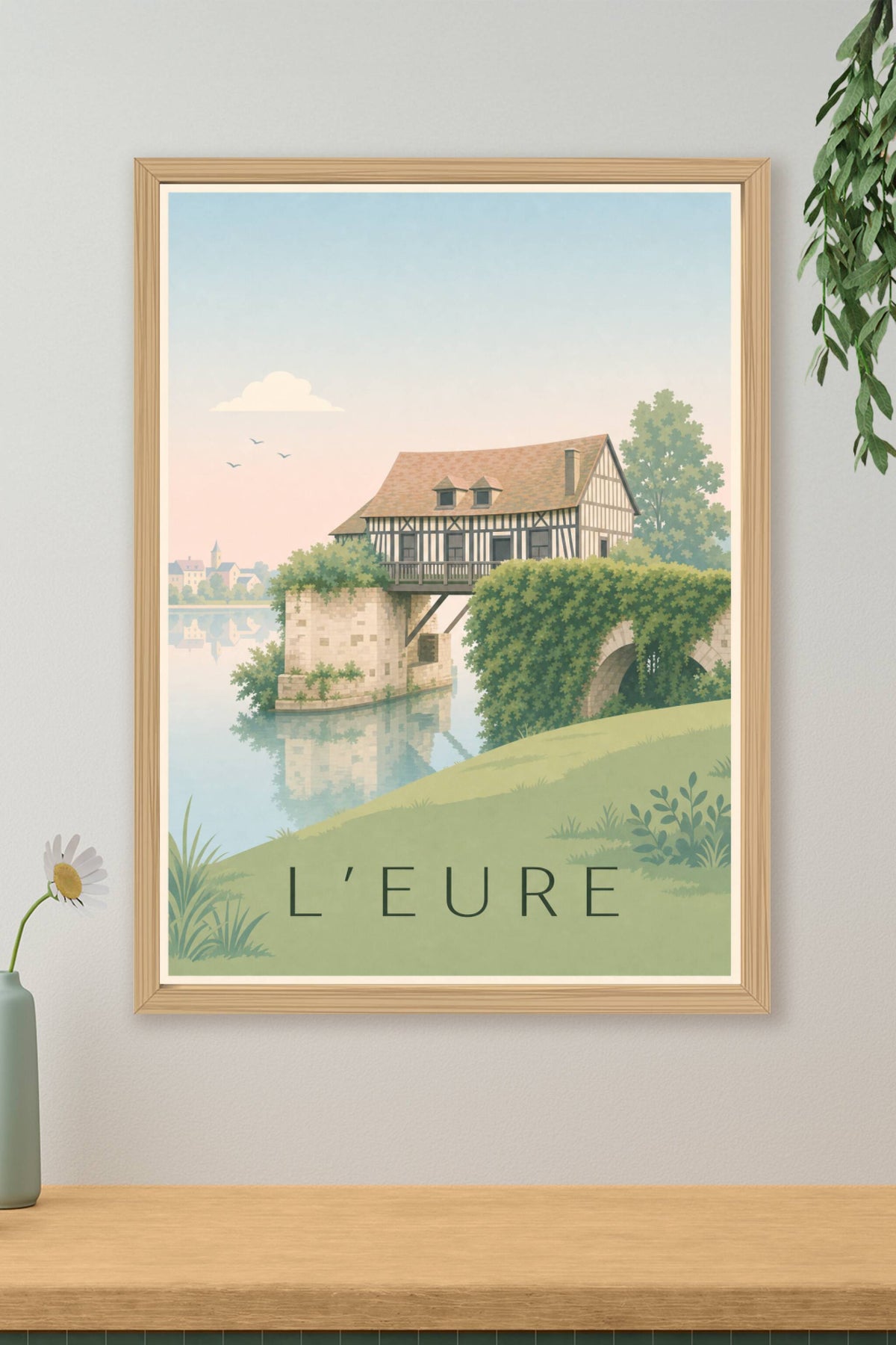 Affiche de l'Eure, poster pont japonais