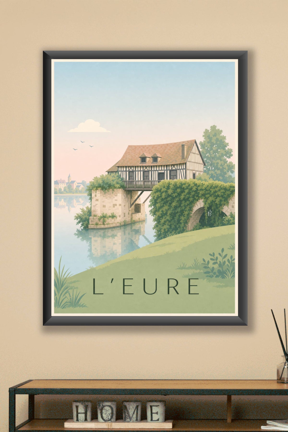 Affiche de l'Eure, poster pont japonais