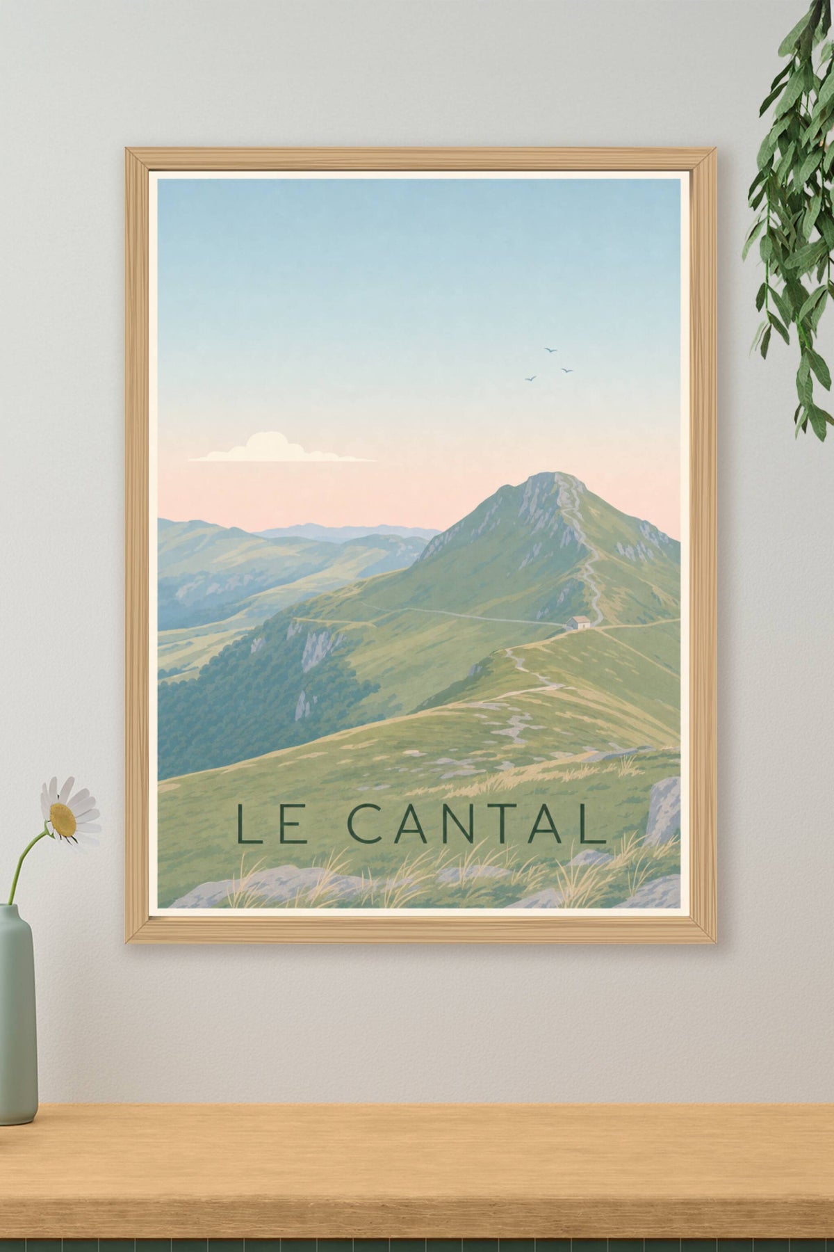 Affiche du Cantal, monts d'Auvergne