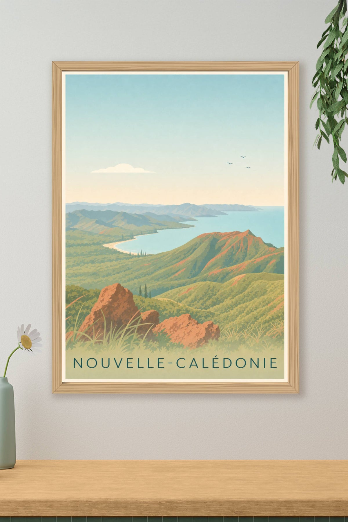 Affiche de Nouvelle-Calédonie, poster bord de mer
