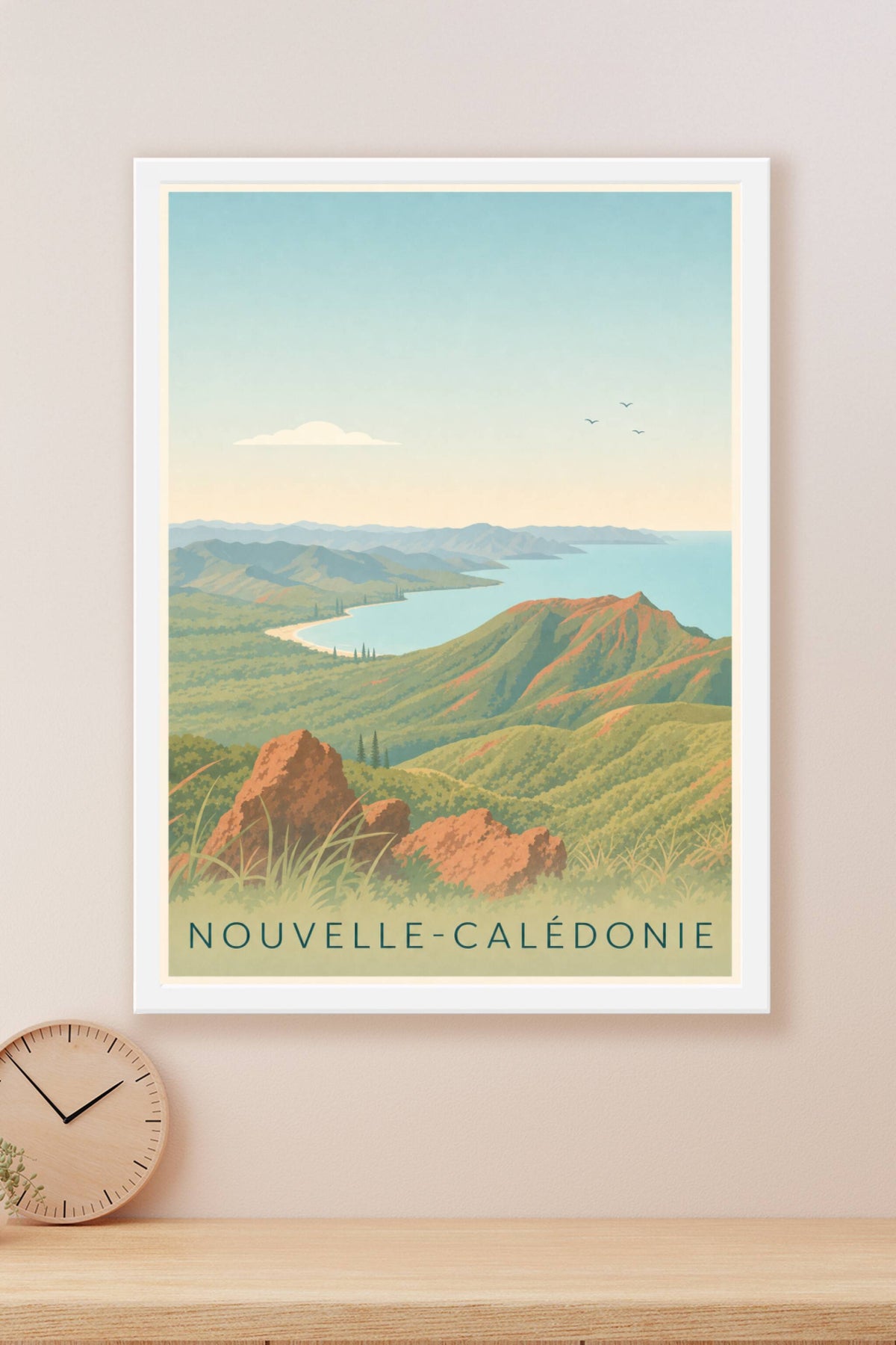 Affiche de Nouvelle-Calédonie, poster bord de mer