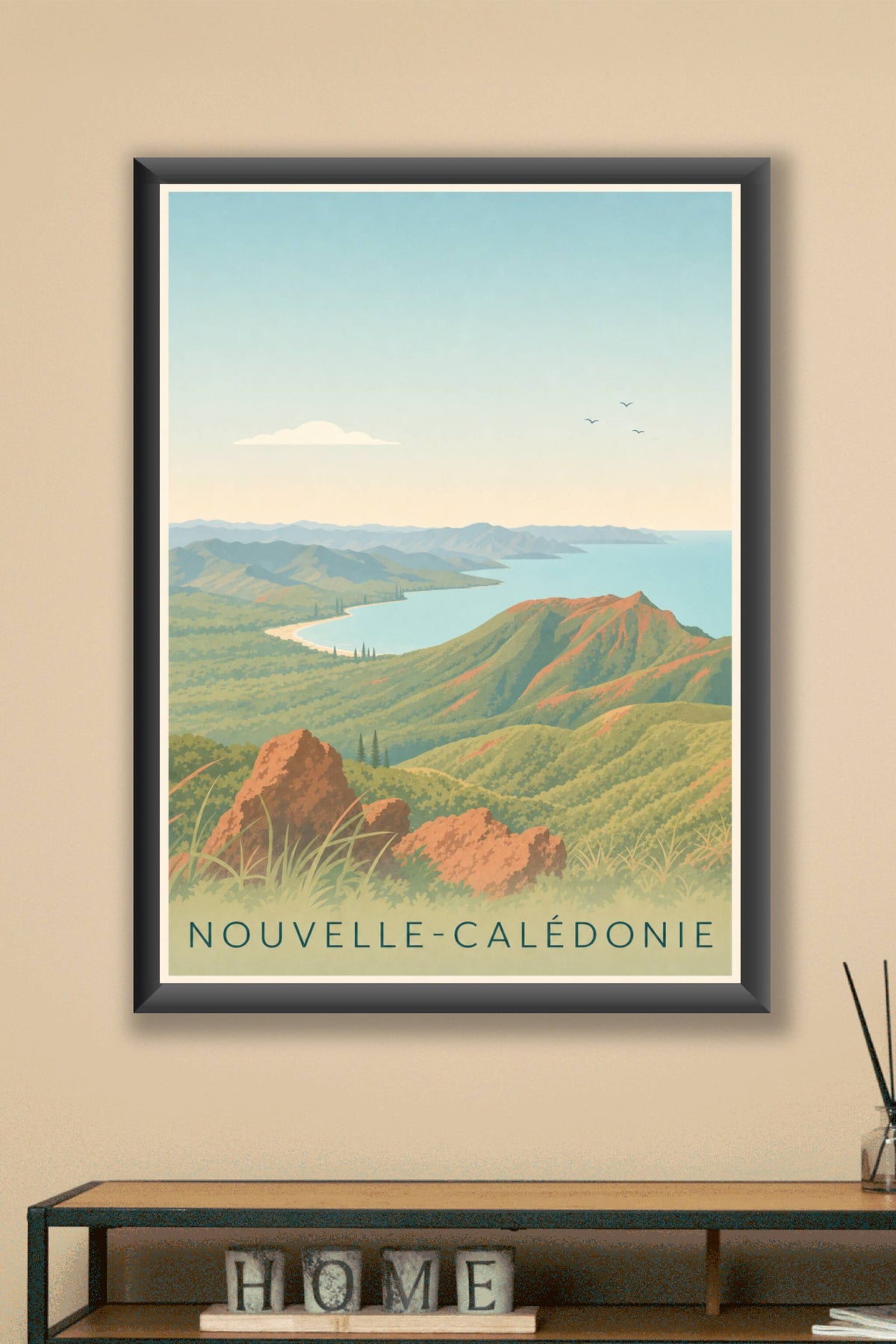 Affiche de Nouvelle-Calédonie, poster bord de mer