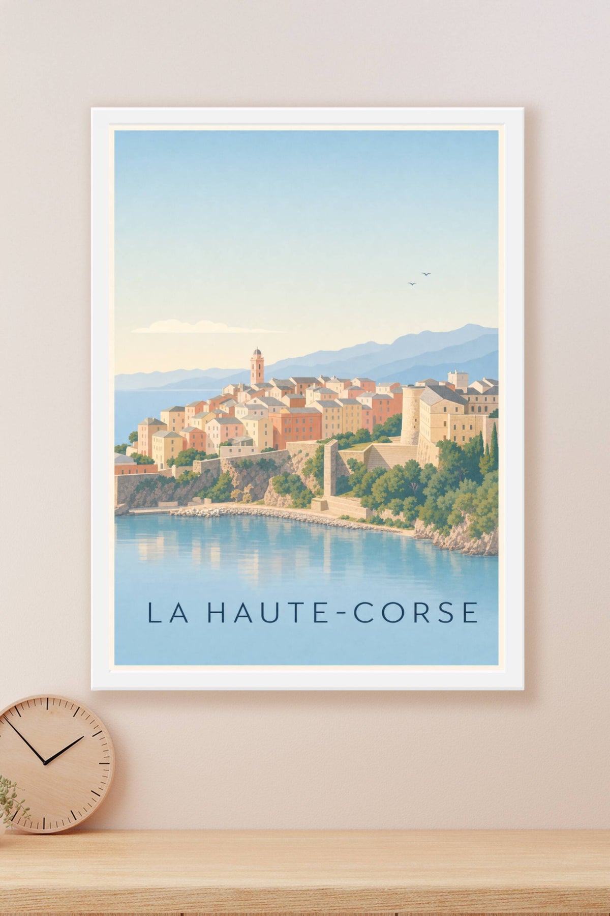 Affiche de la Haute-Corse, poster village calme