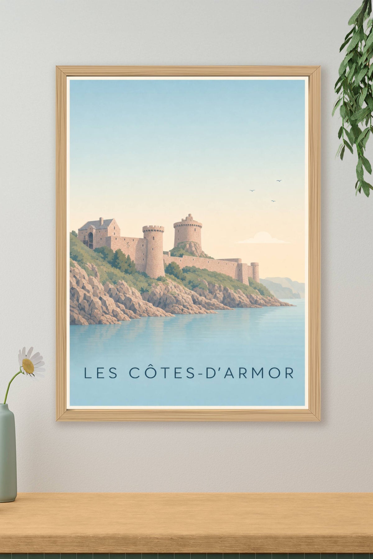 Affiche des Côtes-d'Armor, poster Fort La Latte