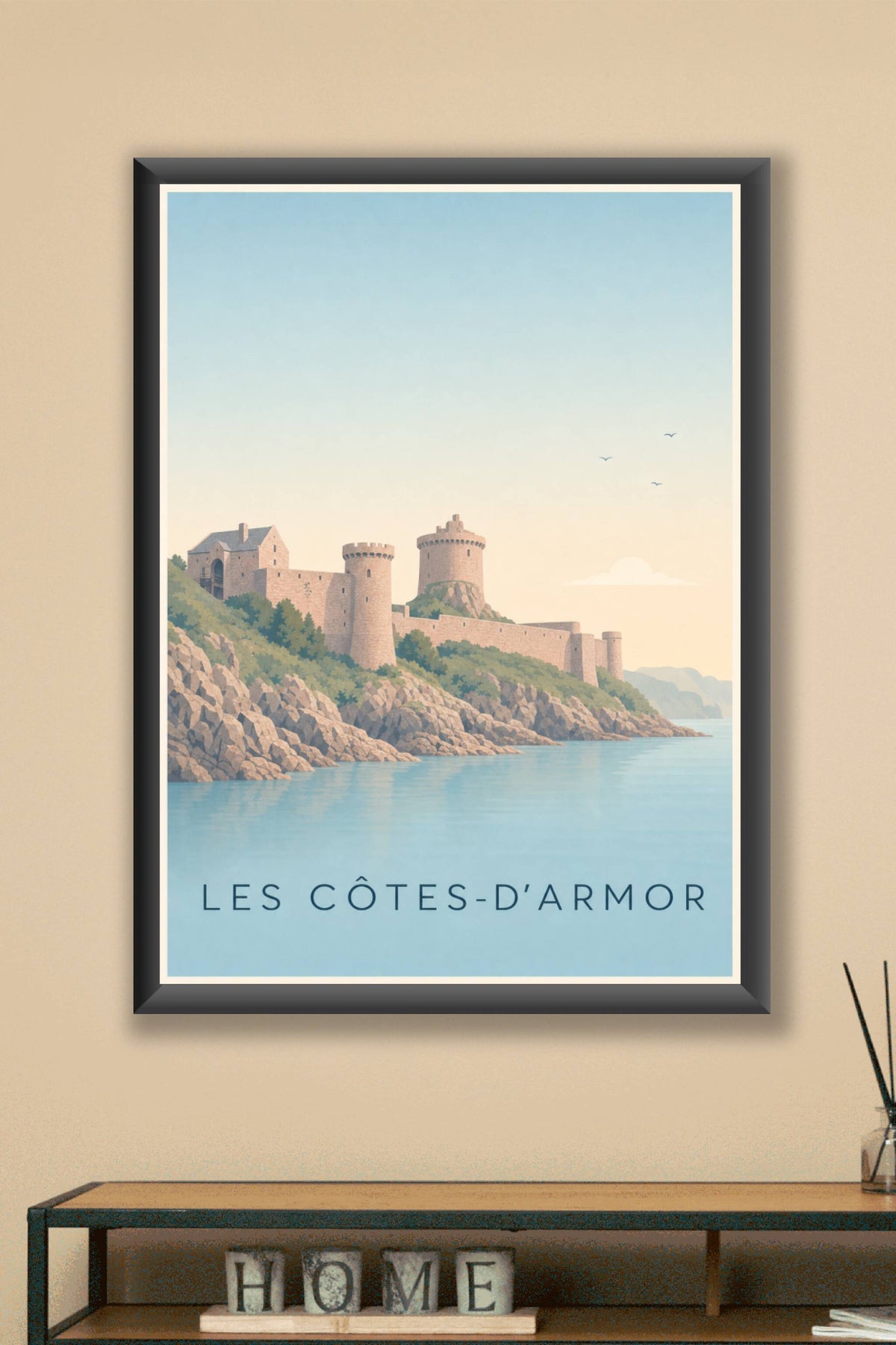 Affiche des Côtes-d'Armor, poster Fort La Latte
