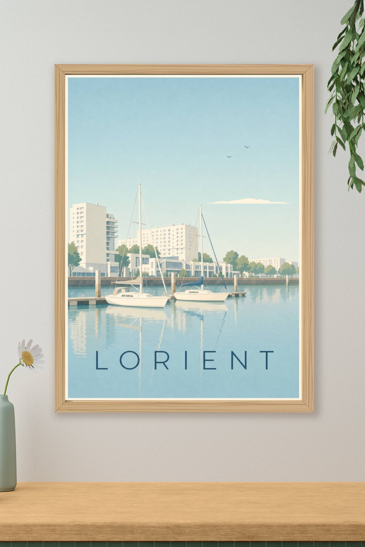 Affiche de Lorient, poster port de plaisance