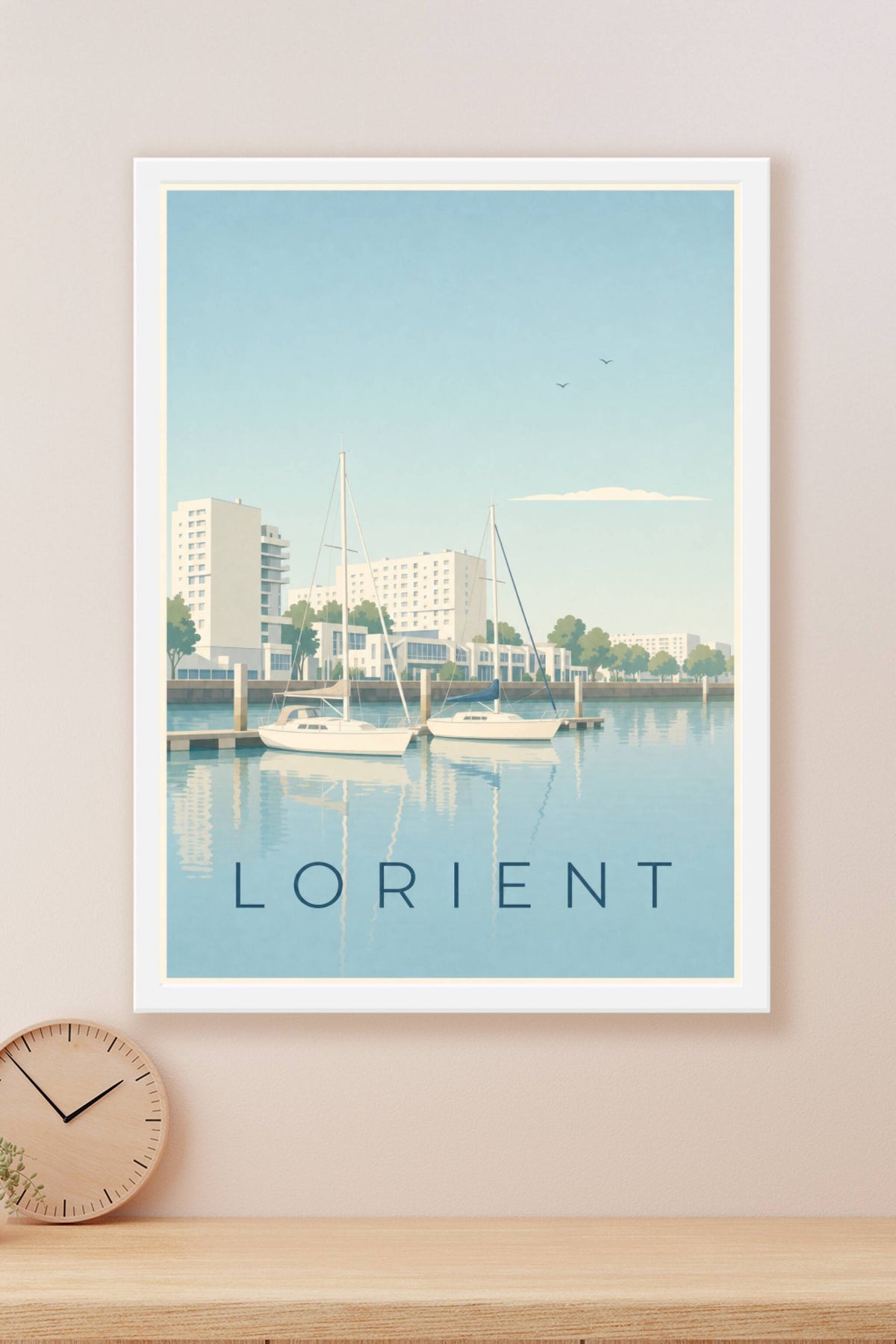 Affiche de Lorient, poster port de plaisance