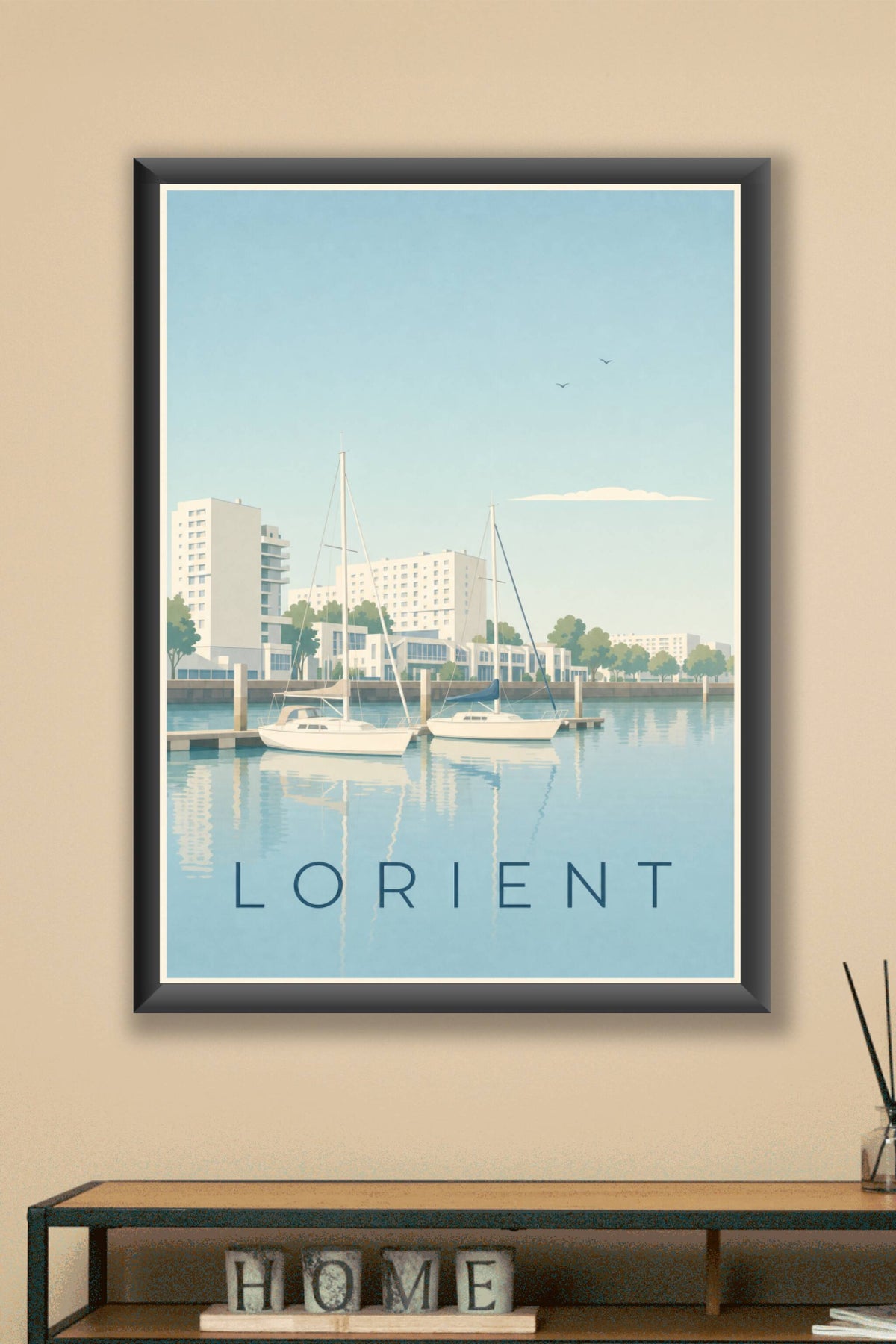 Affiche de Lorient, poster port de plaisance