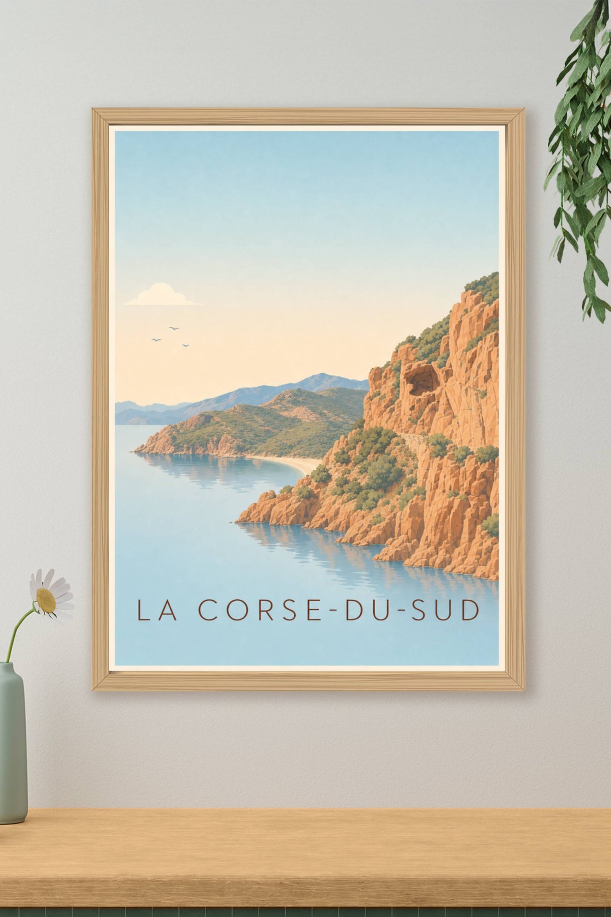 Affiche de Corse-du-Sud, poster calanques de Piana
