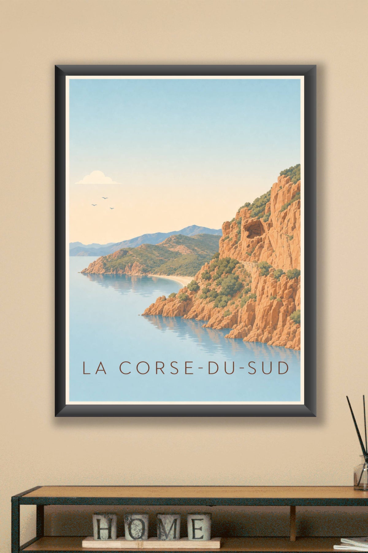 Affiche de Corse-du-Sud, poster calanques de Piana