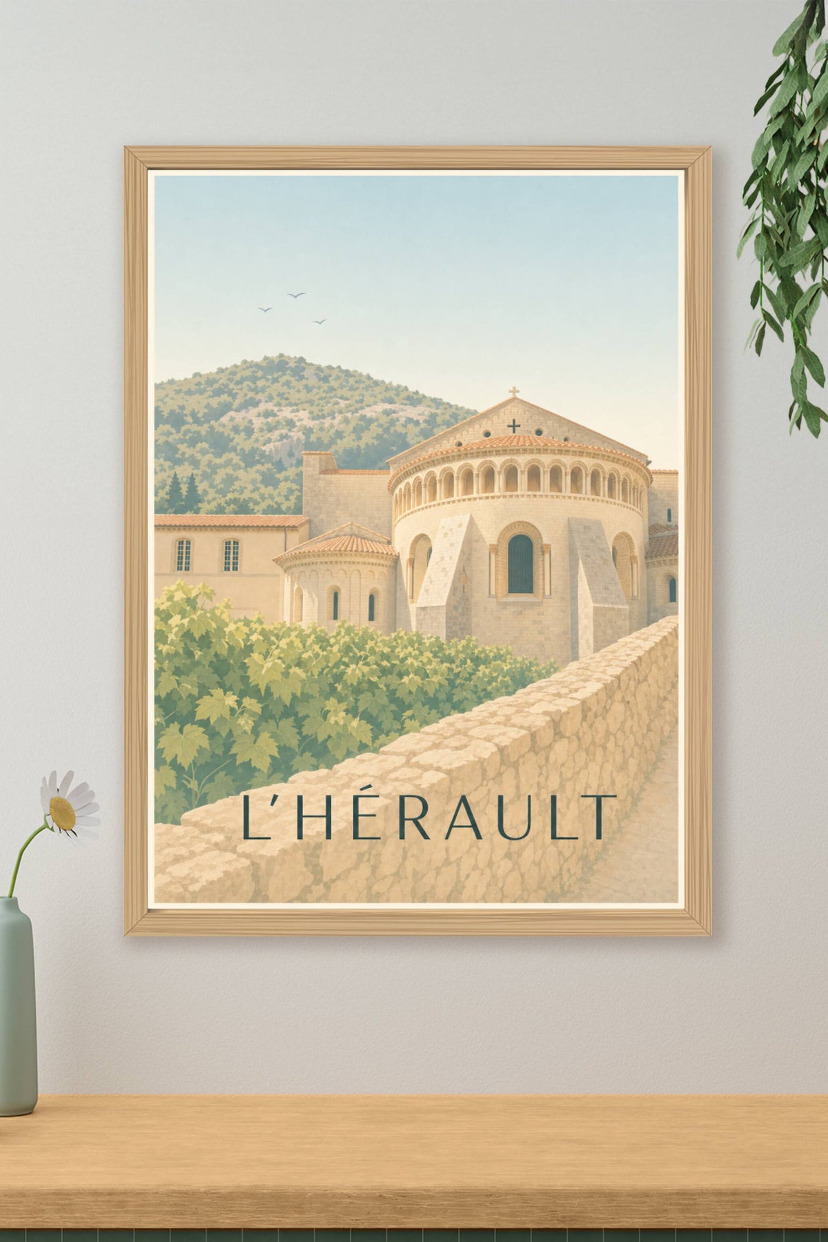 Affiche de l'Hérault, poster Saint-Guilhem-le-Désert