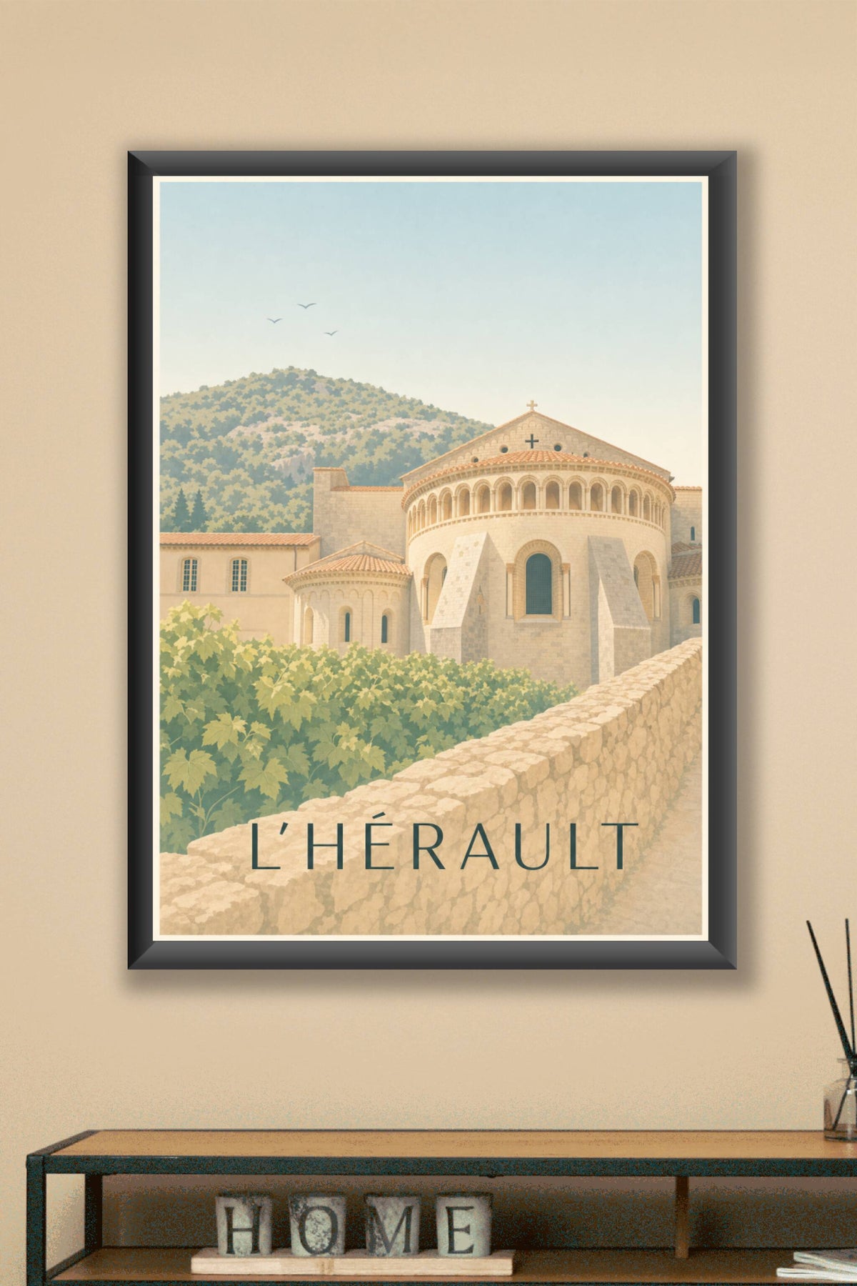 Affiche de l'Hérault, poster Saint-Guilhem-le-Désert