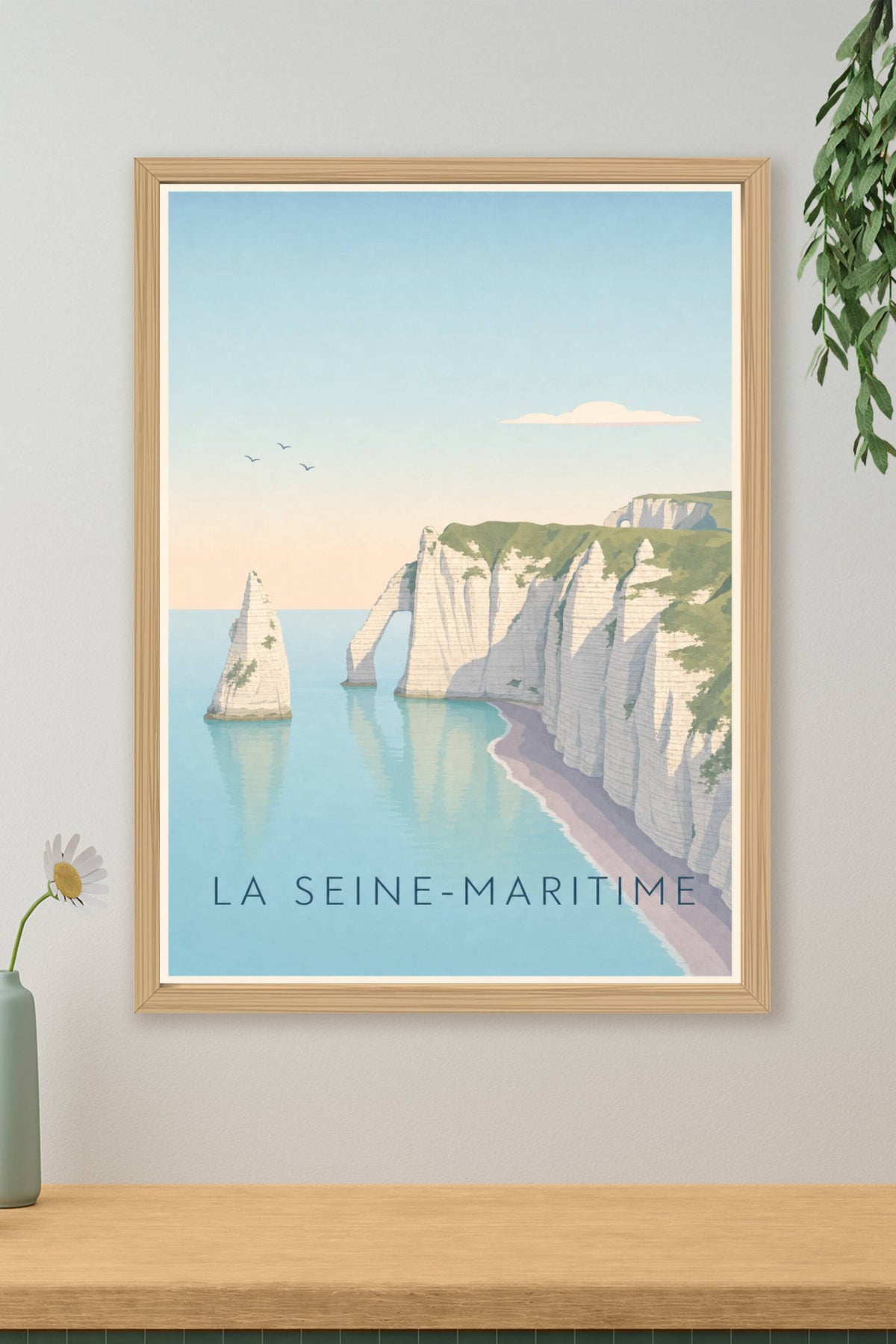 Affiche de la Seine-Maritime, poster les falaises