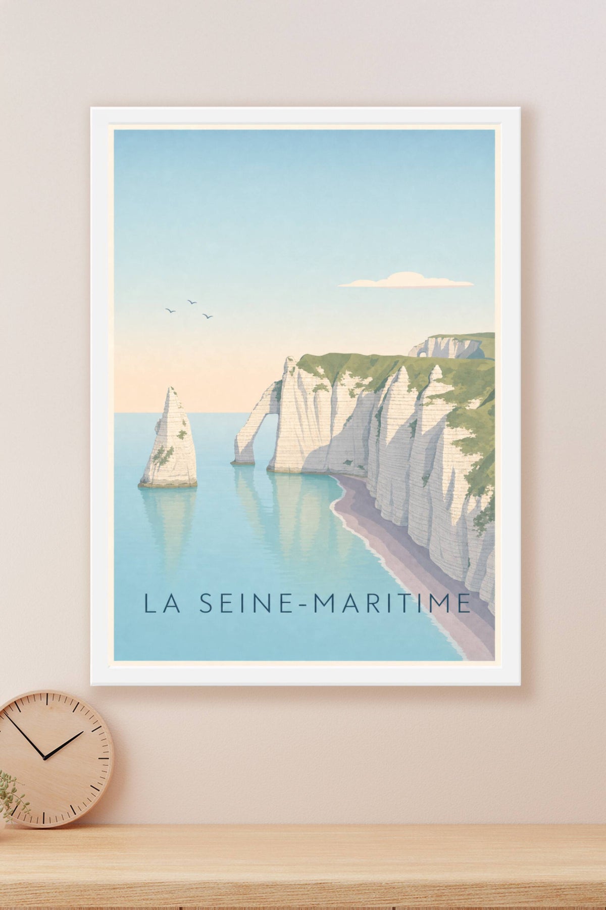 Affiche de la Seine-Maritime, poster les falaises