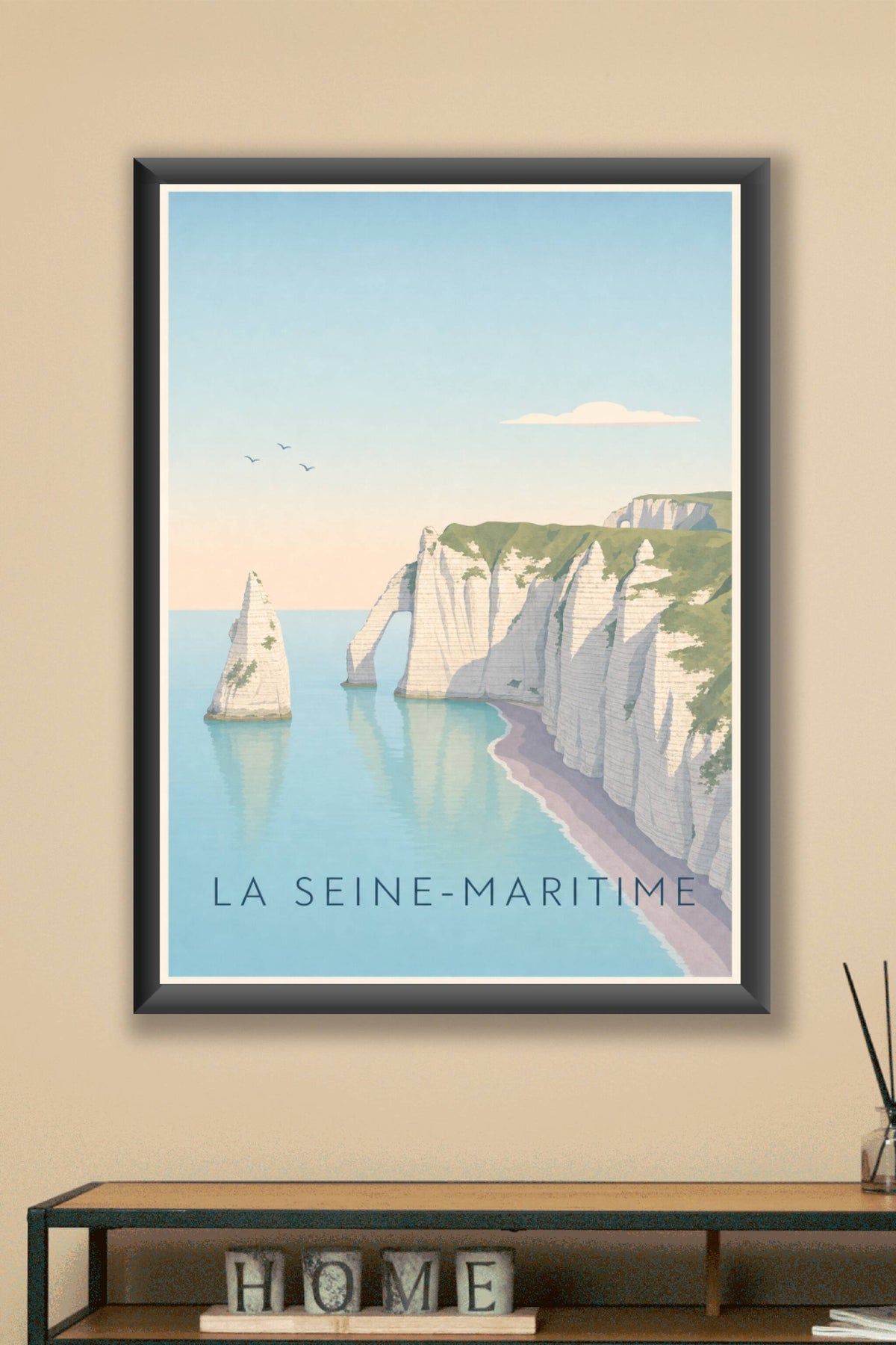 Affiche de la Seine-Maritime, poster les falaises