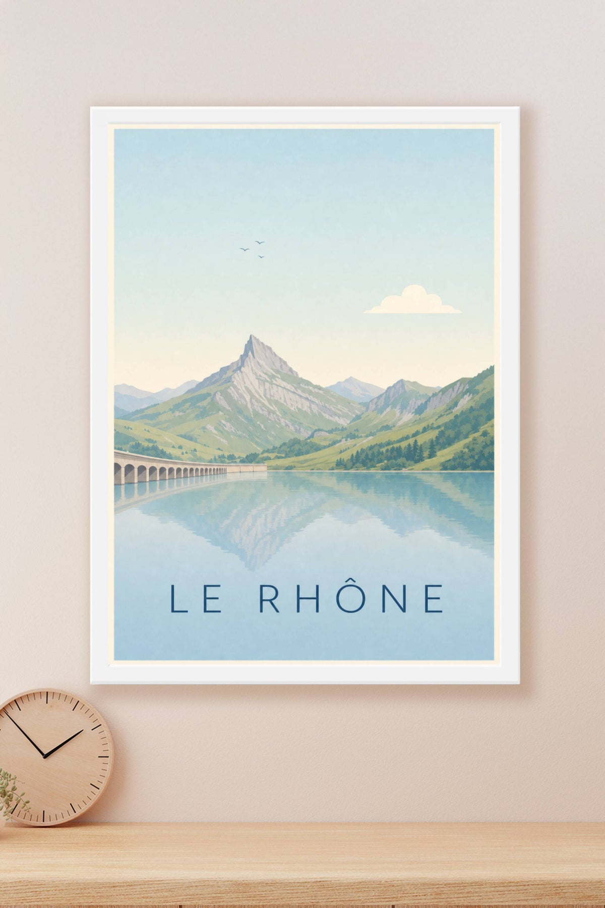 Affiche du Rhône, poster rives calmes