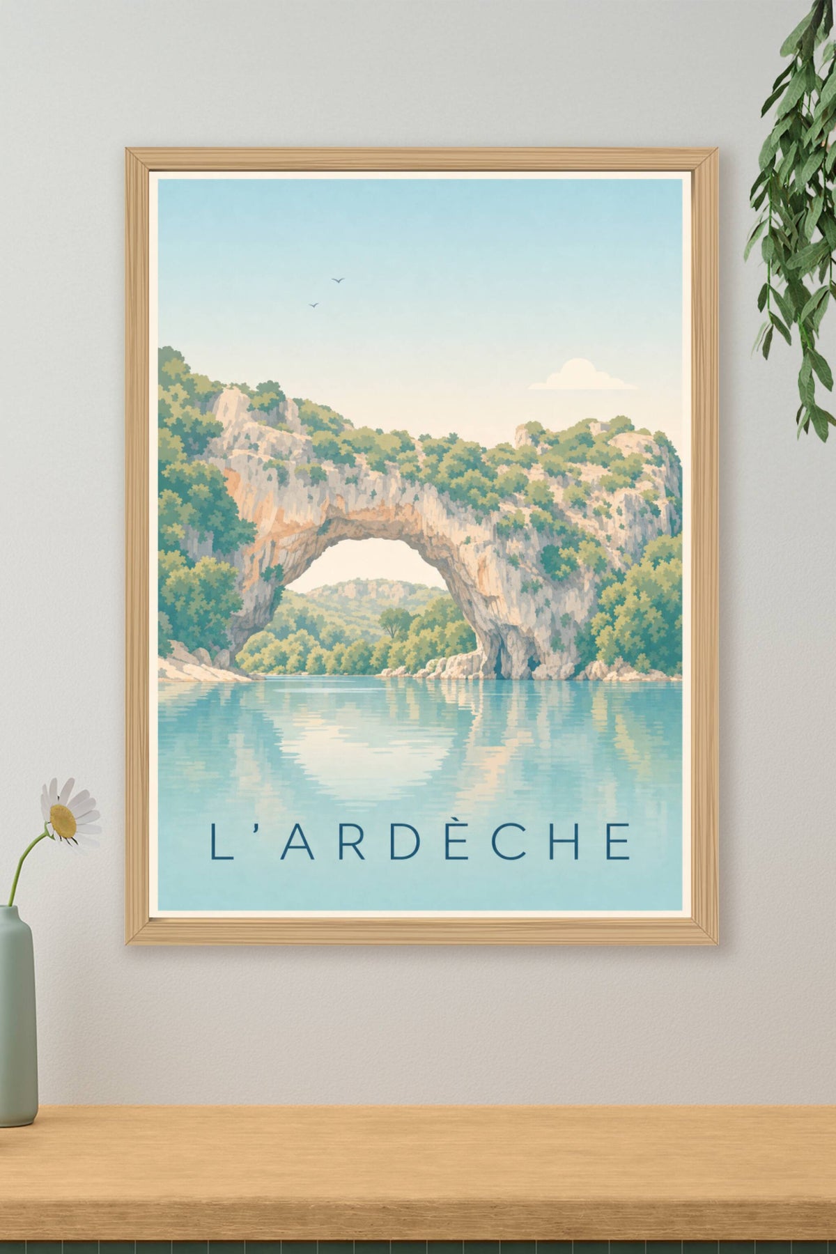 Affiche de l'Ardèche, poster Pont d'Arc