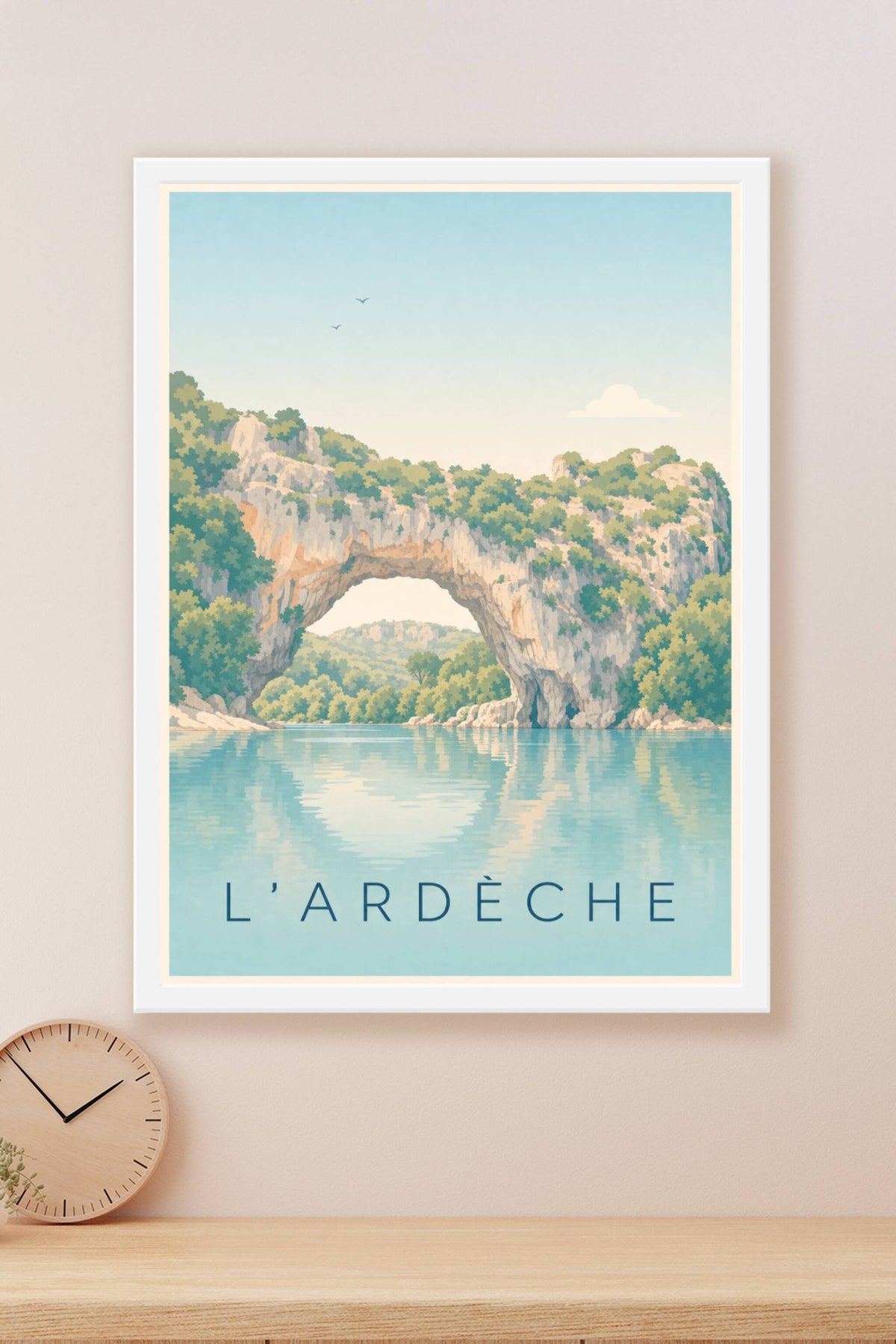 Affiche de l'Ardèche, poster Pont d'Arc