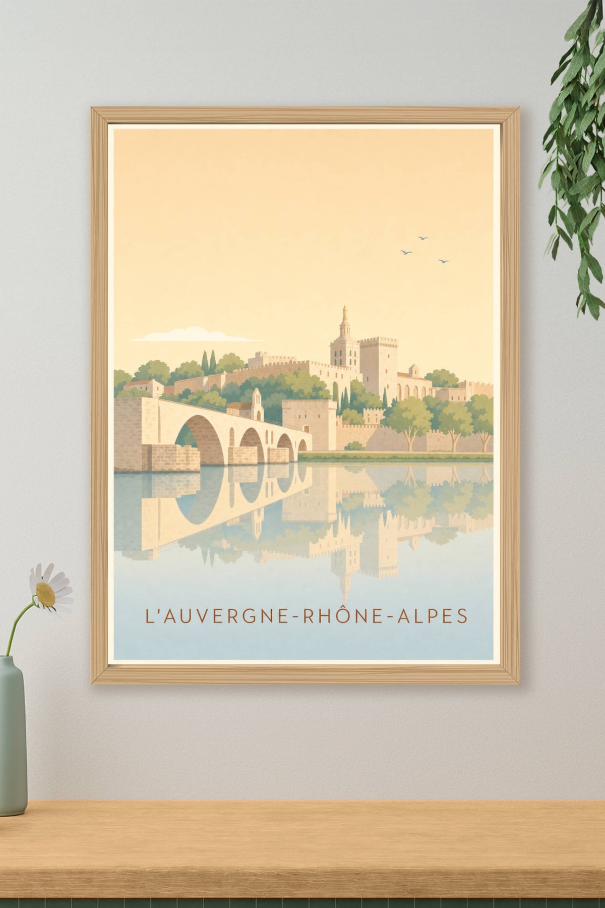 Affiche d'Avignon, Pont Saint-Bénézet et Palais