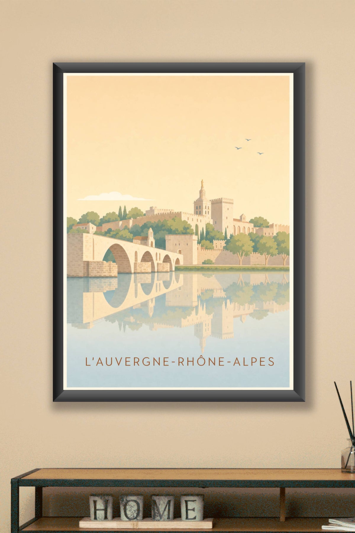 Affiche d'Avignon, Pont Saint-Bénézet et Palais