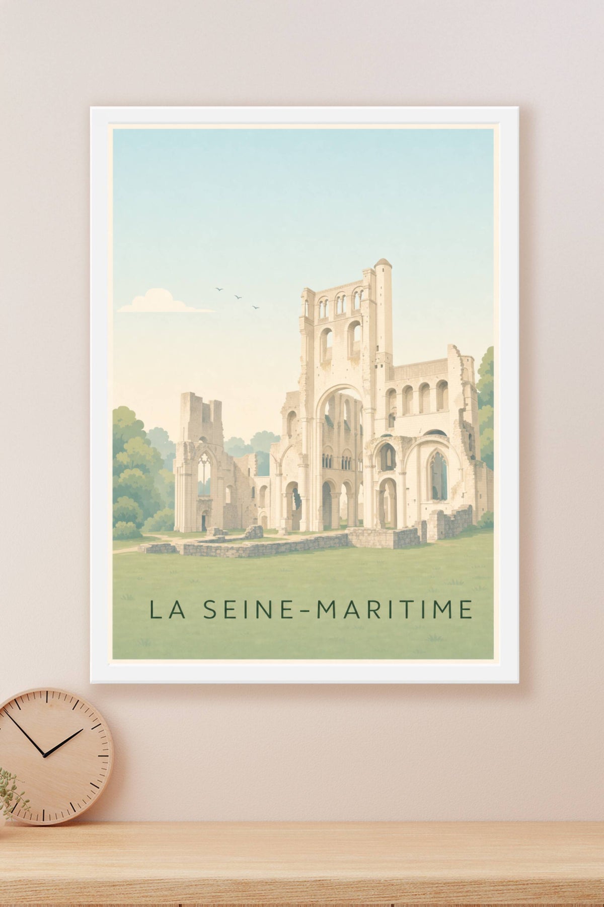Affiche de la Seine-Maritime, poster abbaye de Jumièges