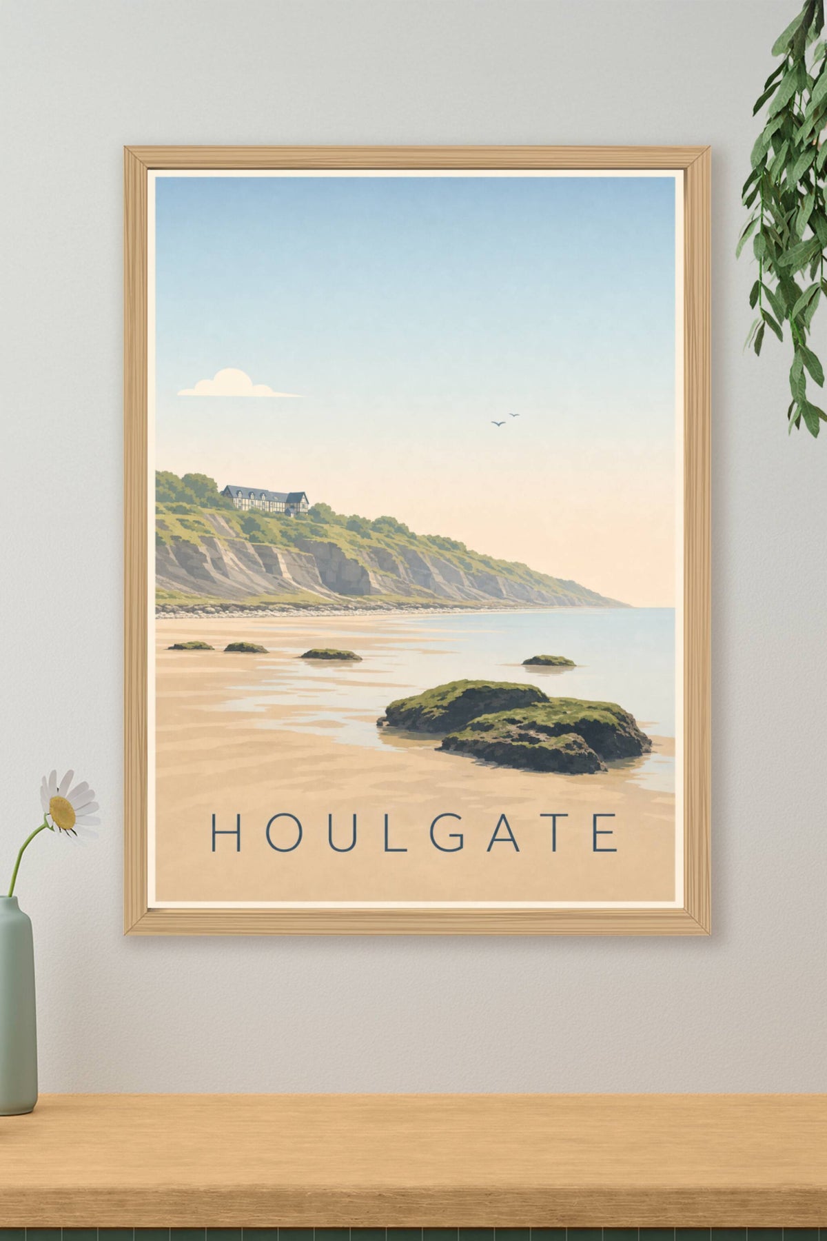 Affiche de Houlgate, poster des falaises