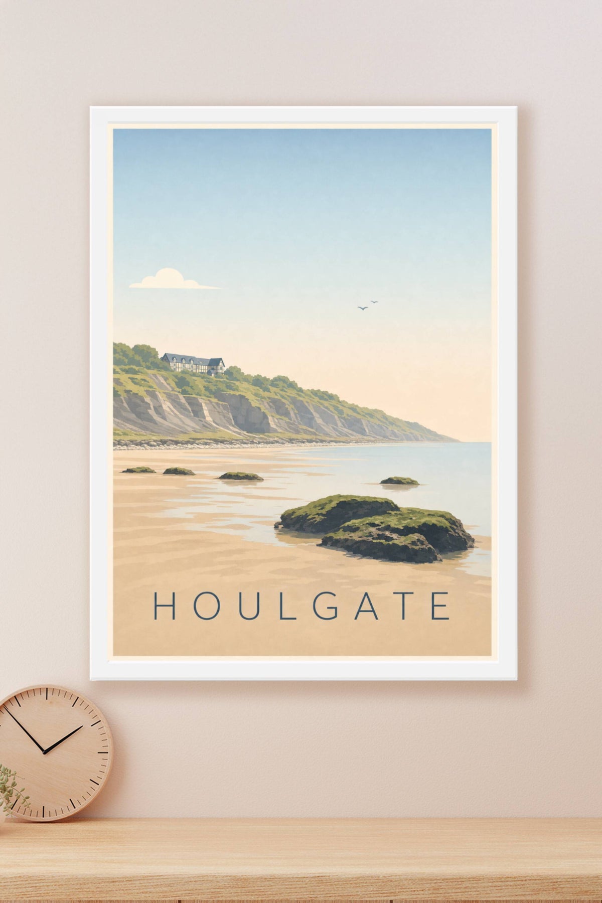 Affiche de Houlgate, poster des falaises