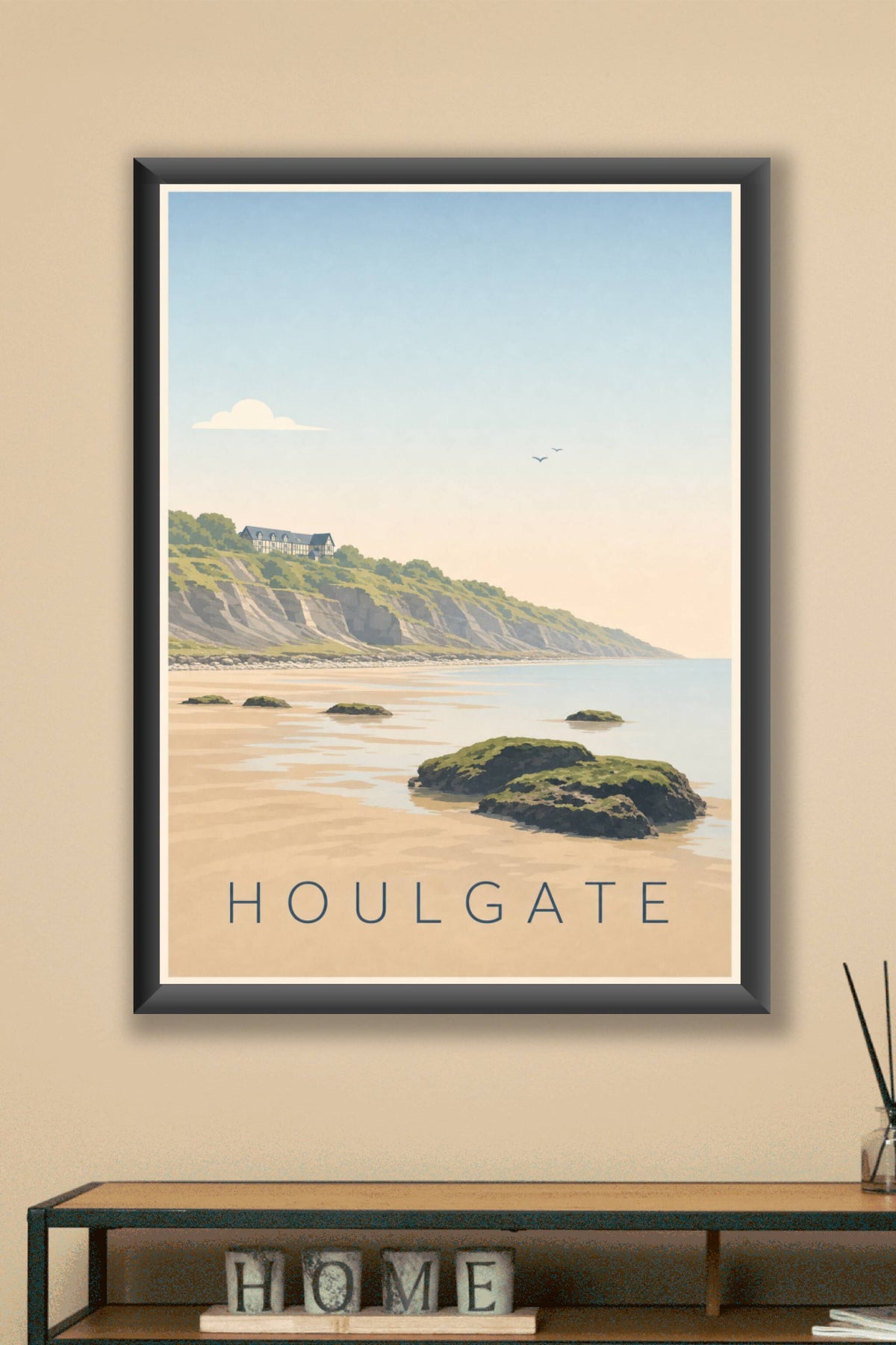 Affiche de Houlgate, poster des falaises