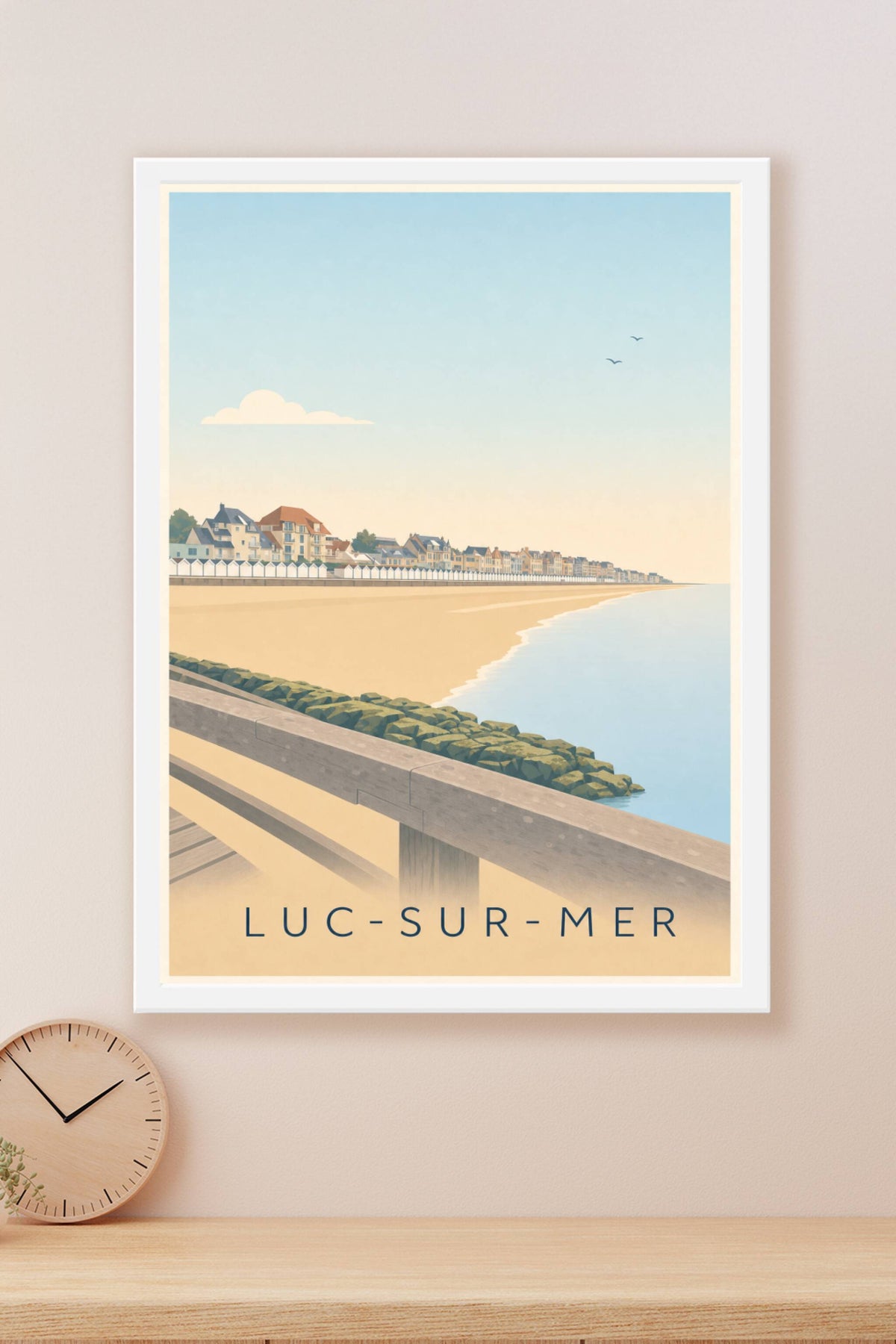 Affiche de Luc-sur-Mer, poster cabines de plage