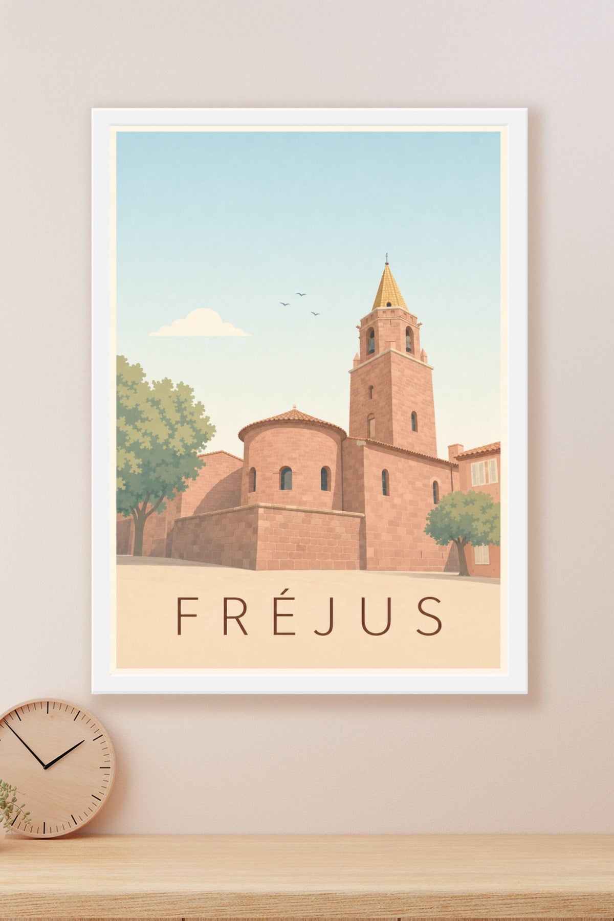 Affiche de Fréjus, poster cathédrale Saint-Léonce