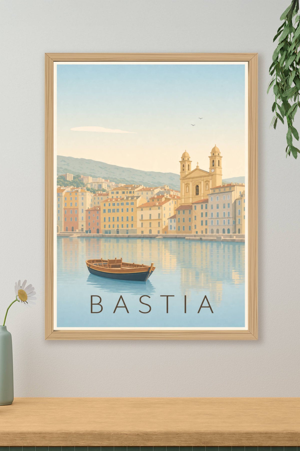 Affiche de Bastia, poster Vieux-Port