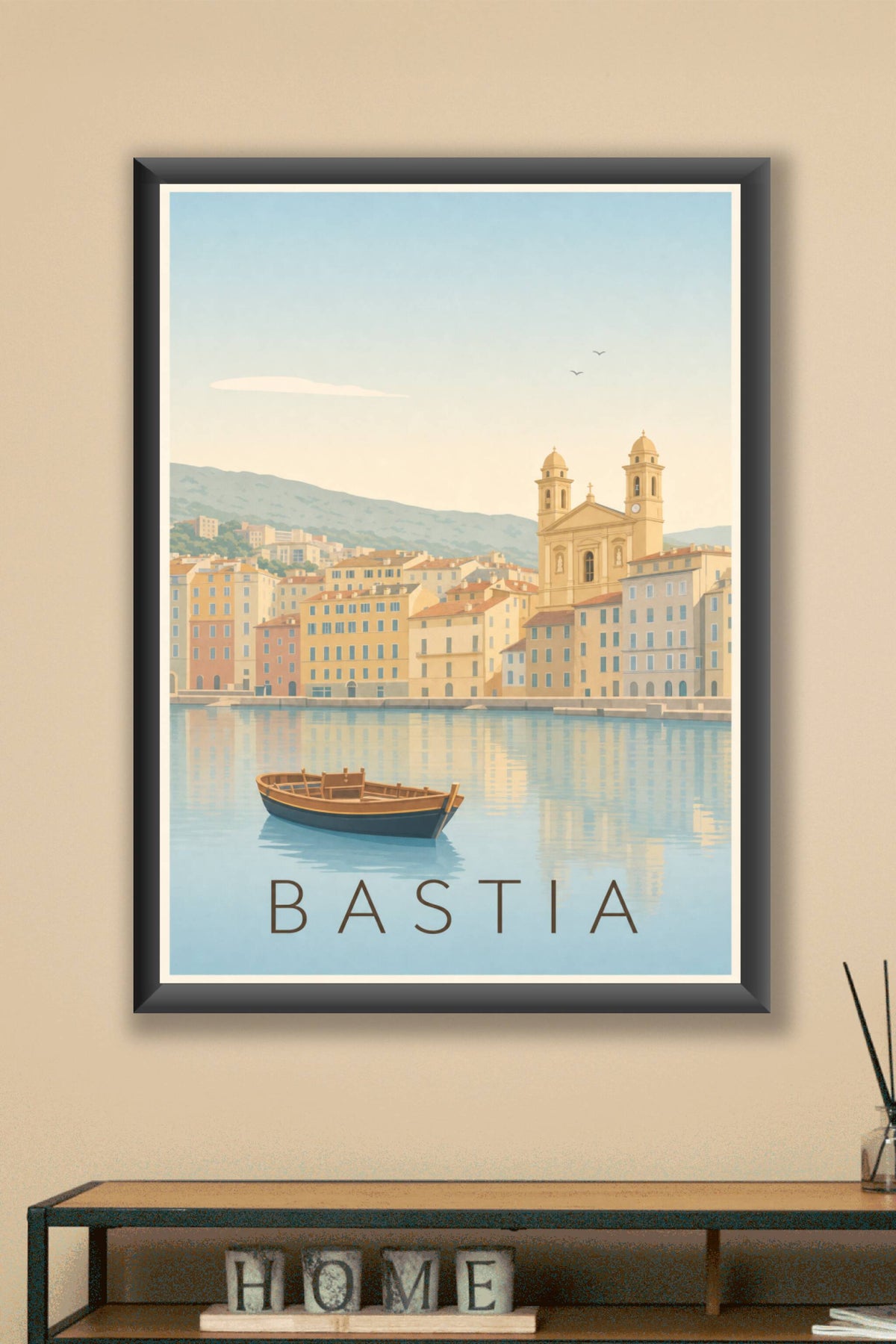 Affiche de Bastia, poster Vieux-Port