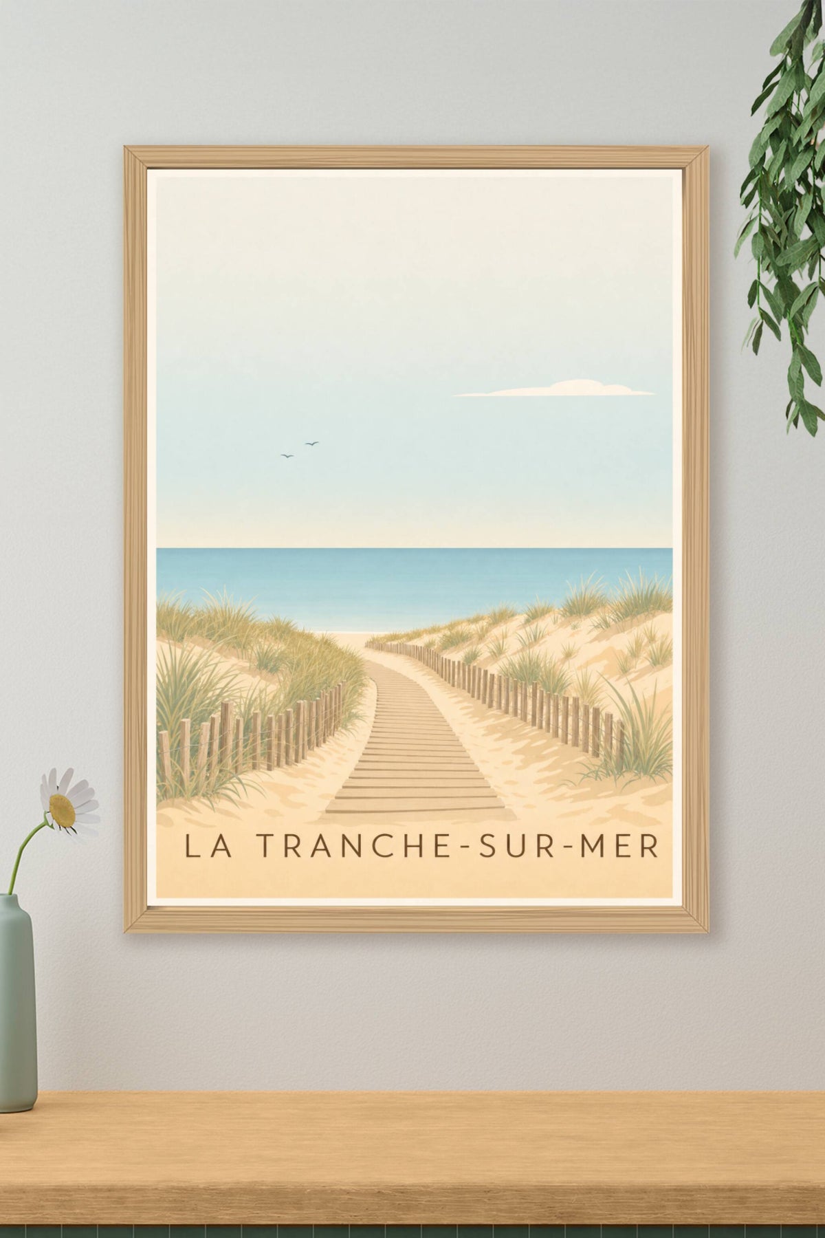 Affiche La Tranche-sur-Mer, poster de la plage vendéenne
