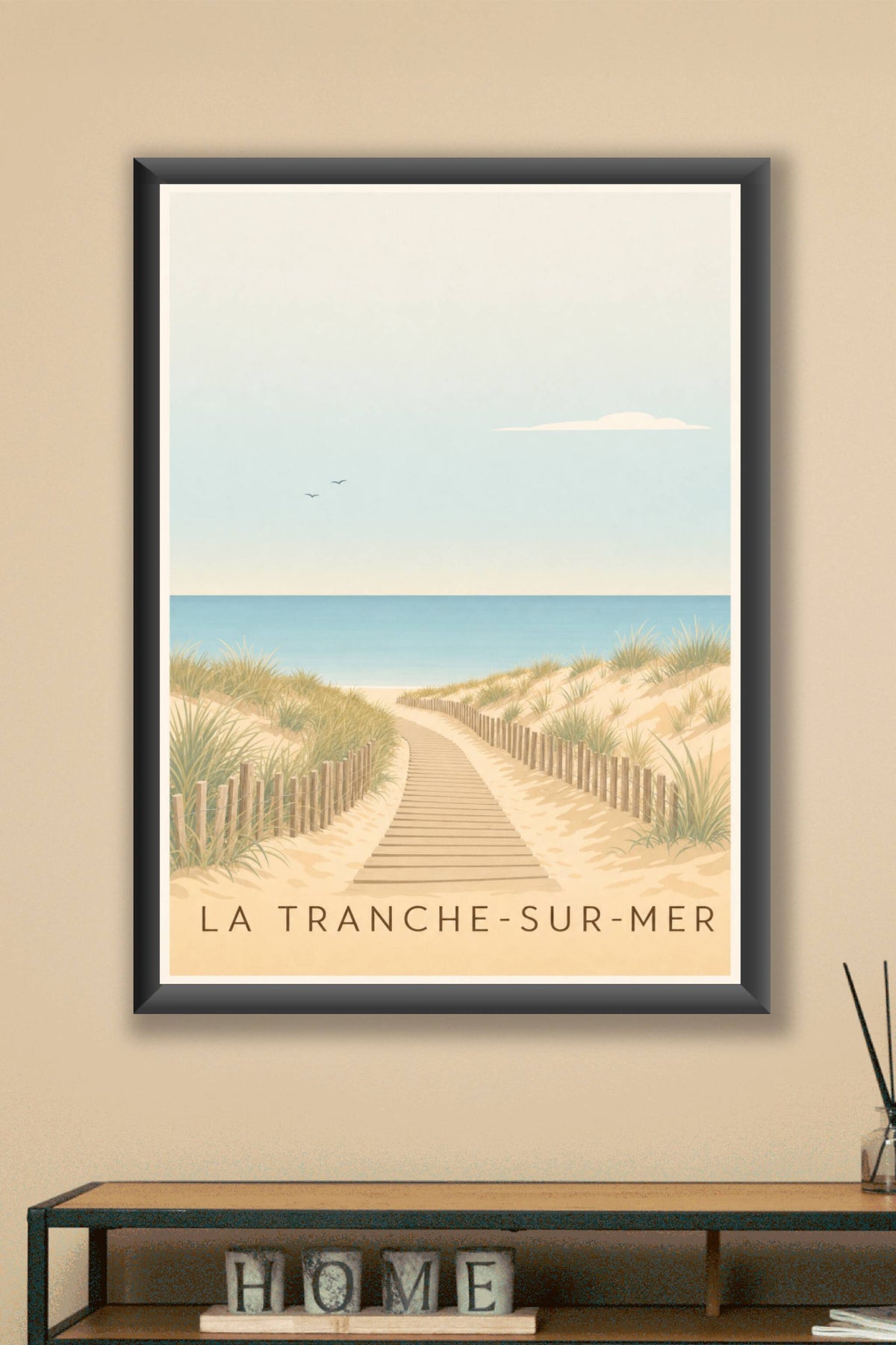 Affiche La Tranche-sur-Mer, poster de la plage vendéenne