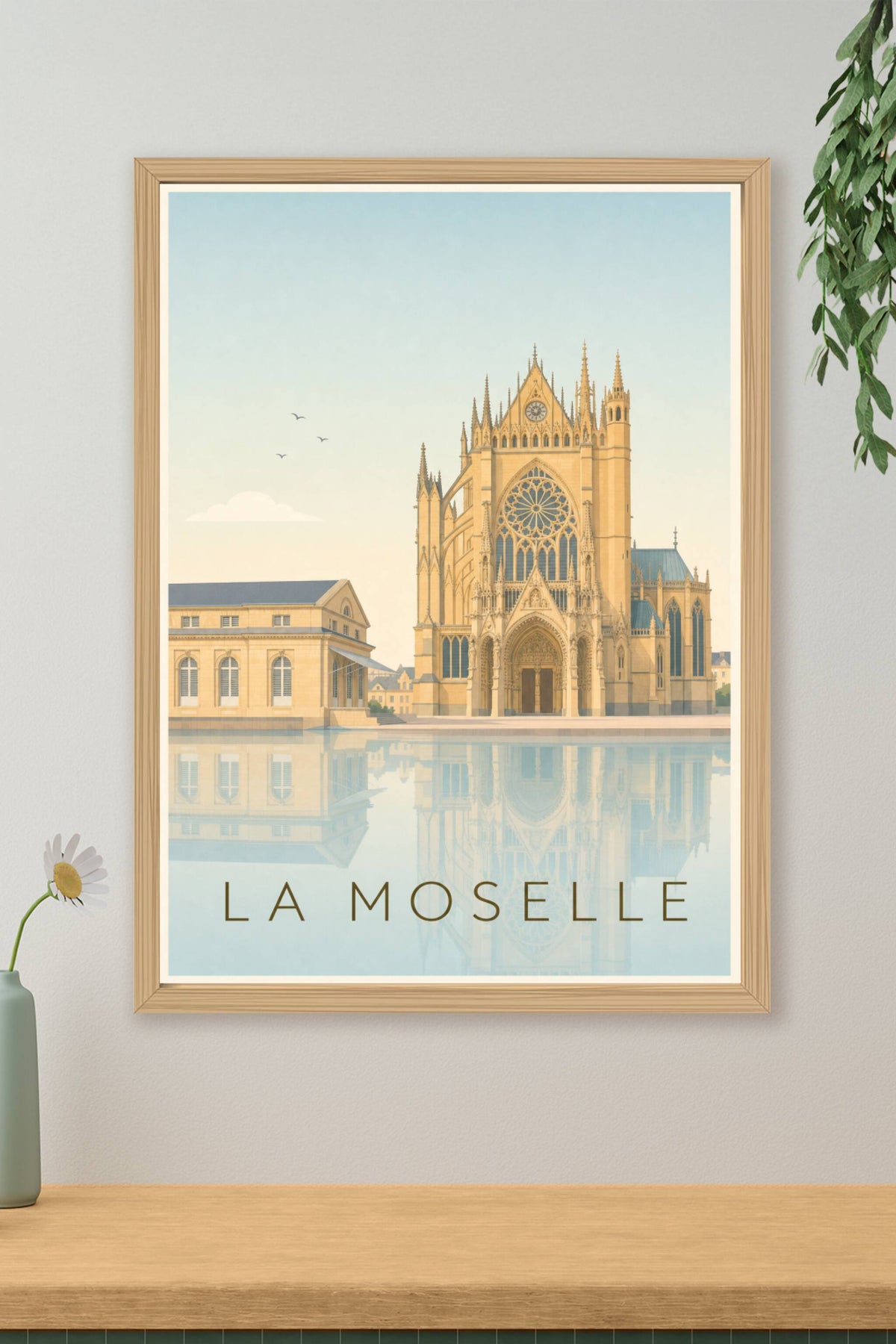 Affiche de la Moselle, poster cathédrale de Metz