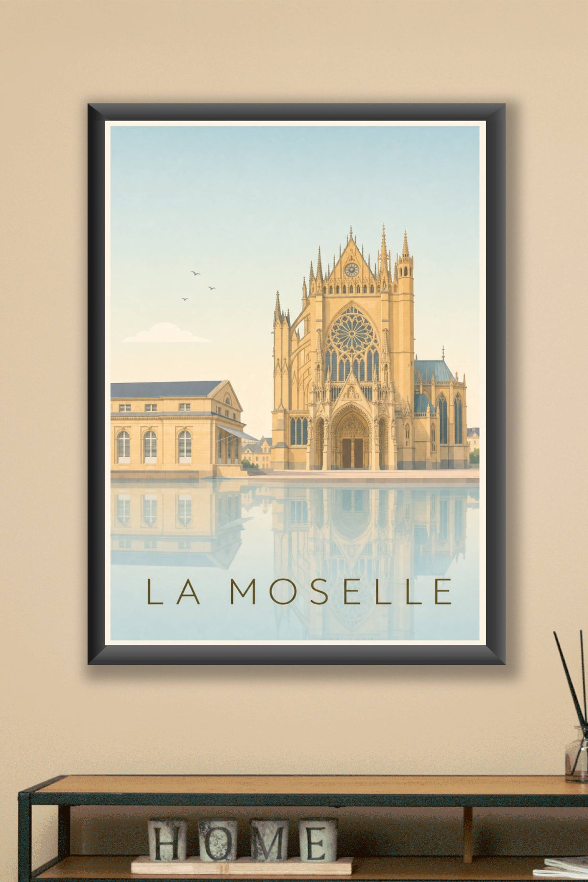 Affiche de la Moselle, poster cathédrale de Metz