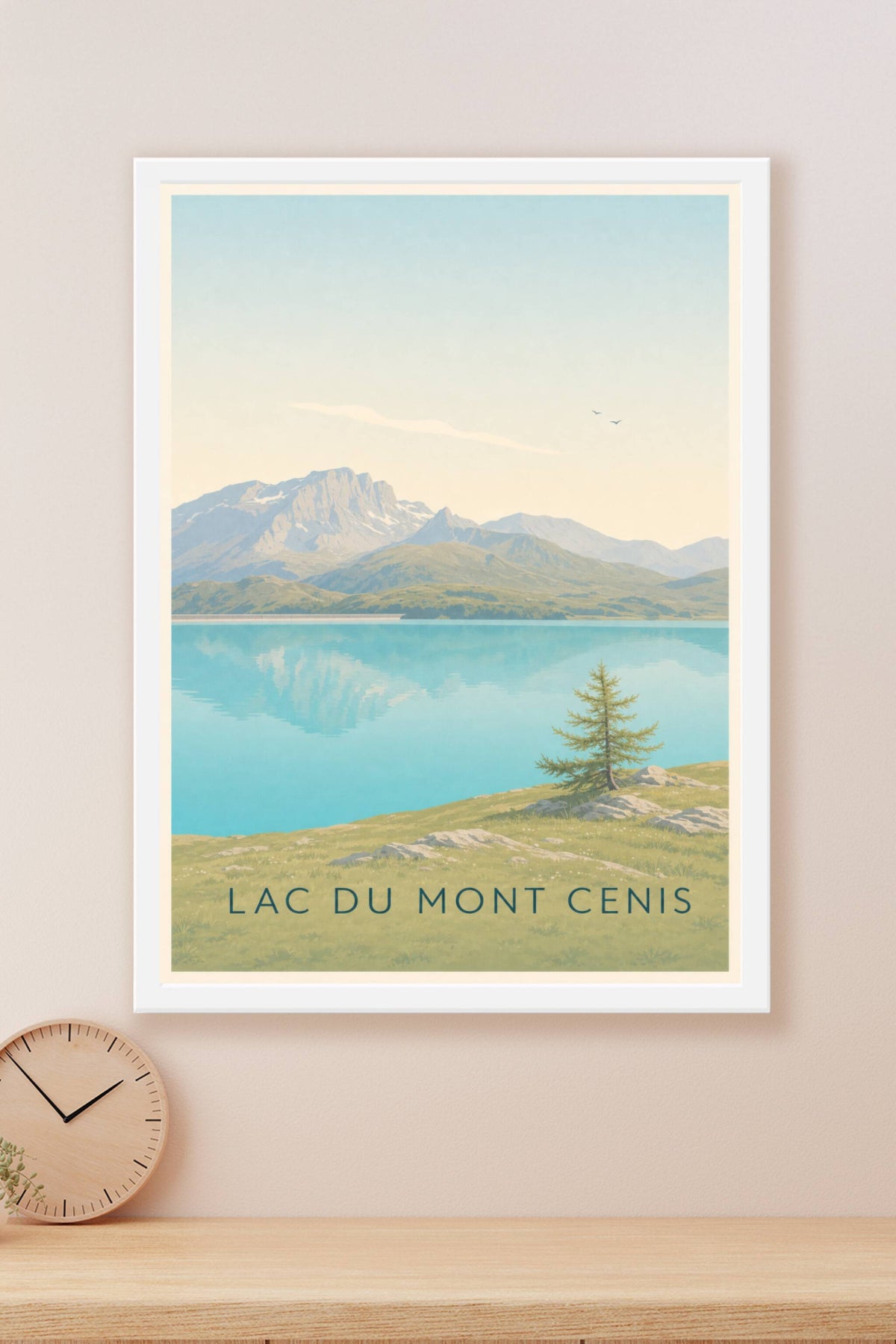 Affiche du lac du Mont Cenis, poster montagne