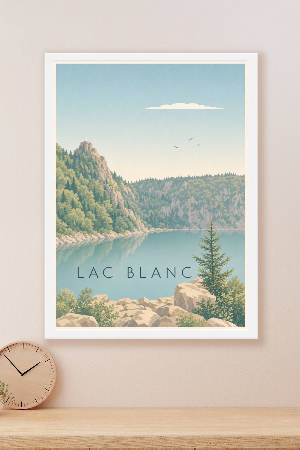 Affiche du Lac Blanc, poster paysage calme